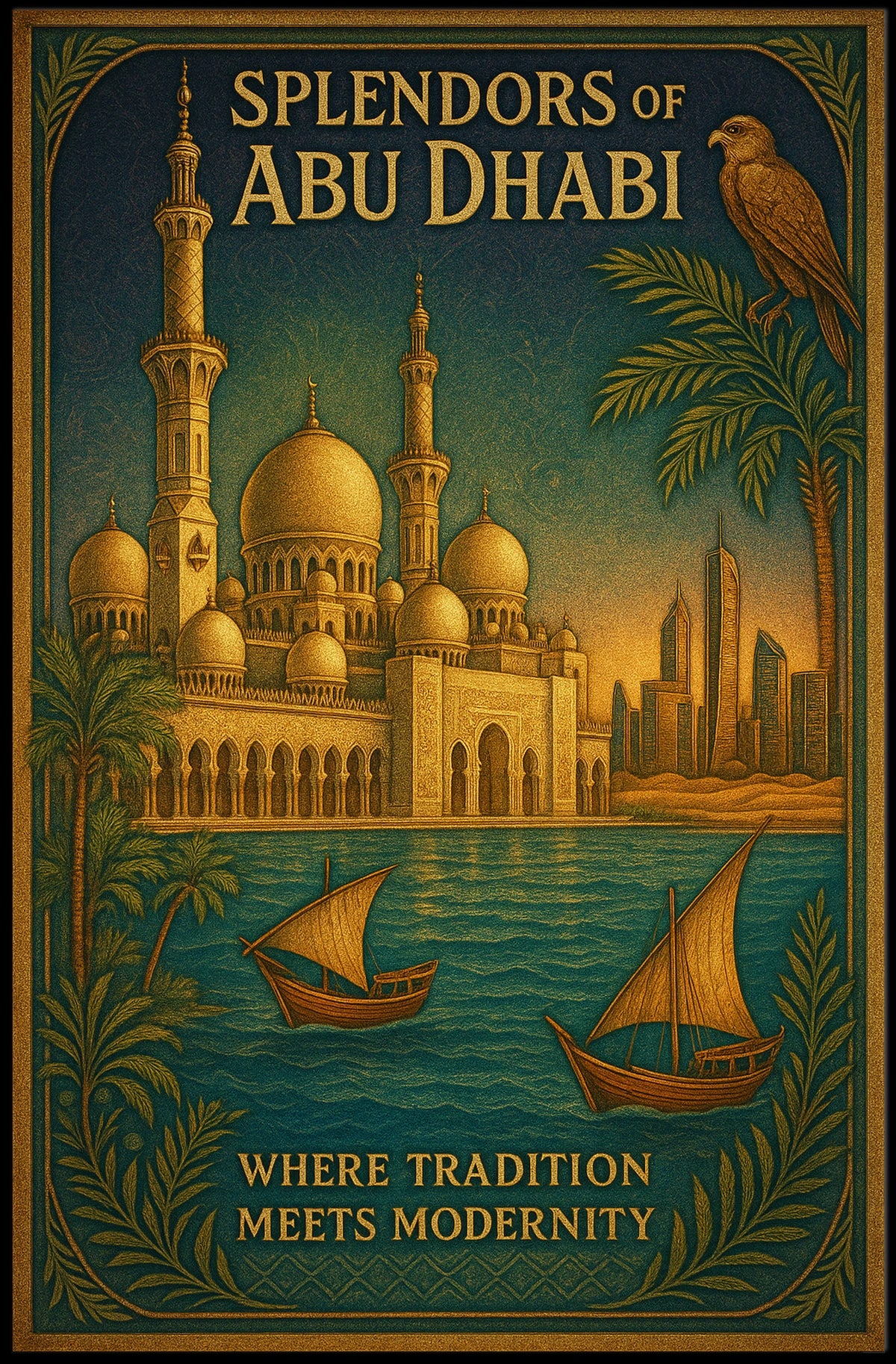Abu Dhabi Architectural Splendor Poster
