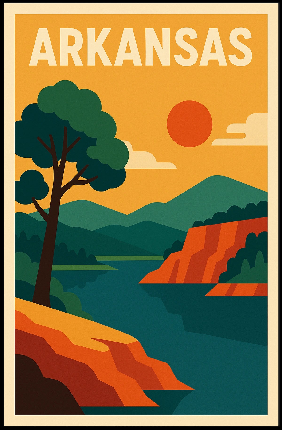 Arkansas Scenic Landscape Poster