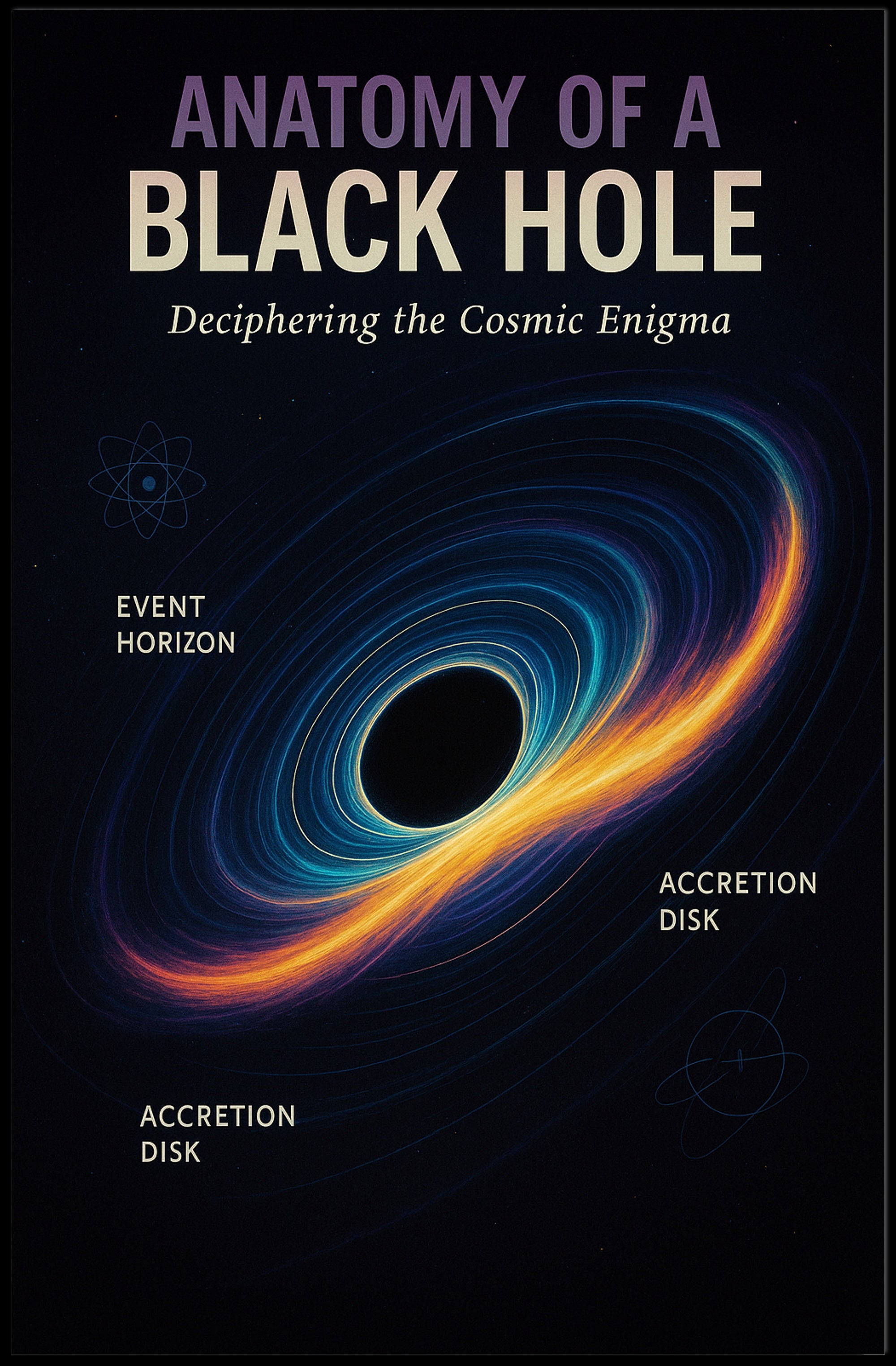 Anatomy of a Black Hole Infographic Educational Poster