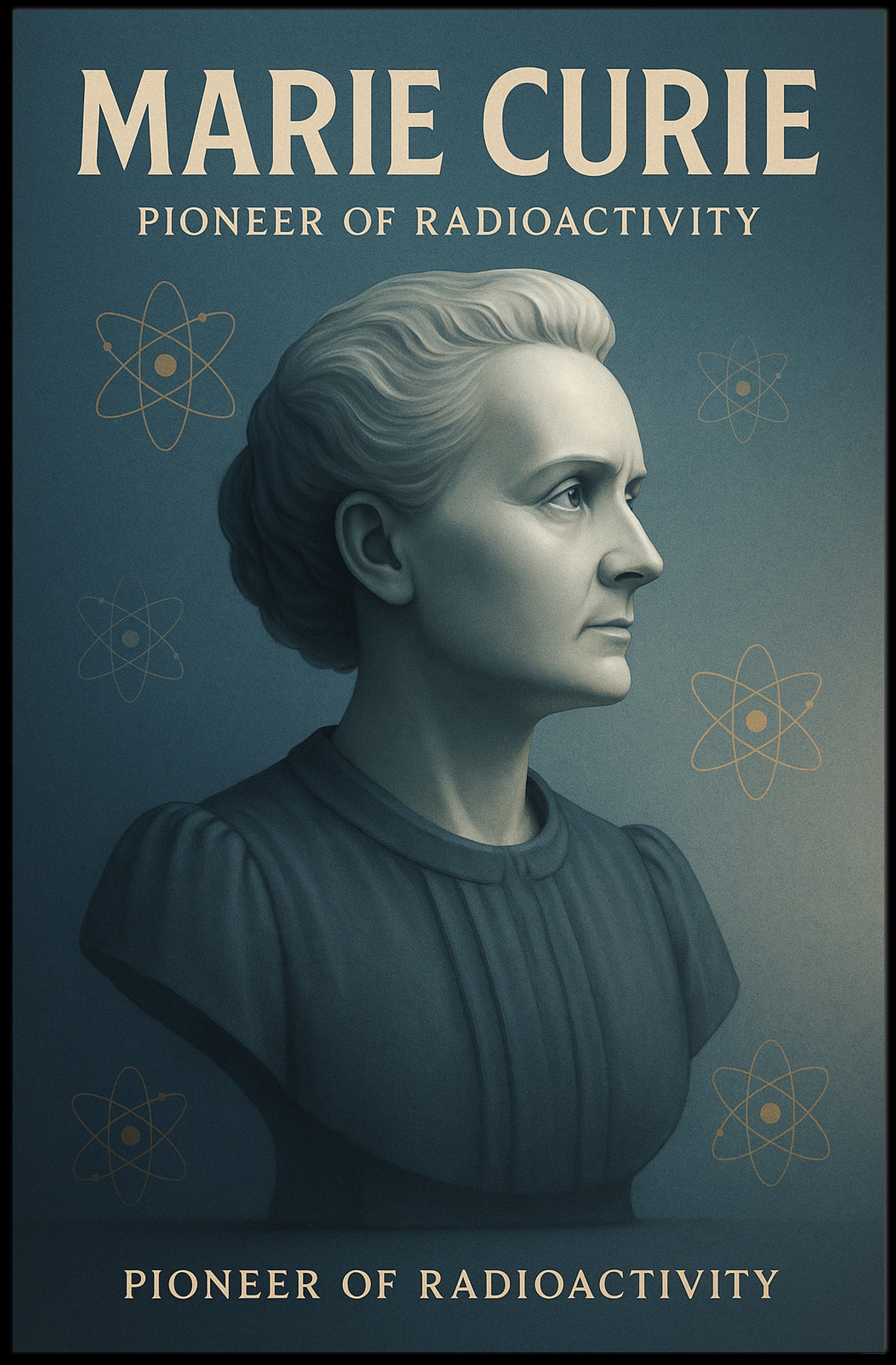 Marie Curie Science Inspirational Educational Poster PosterGoat