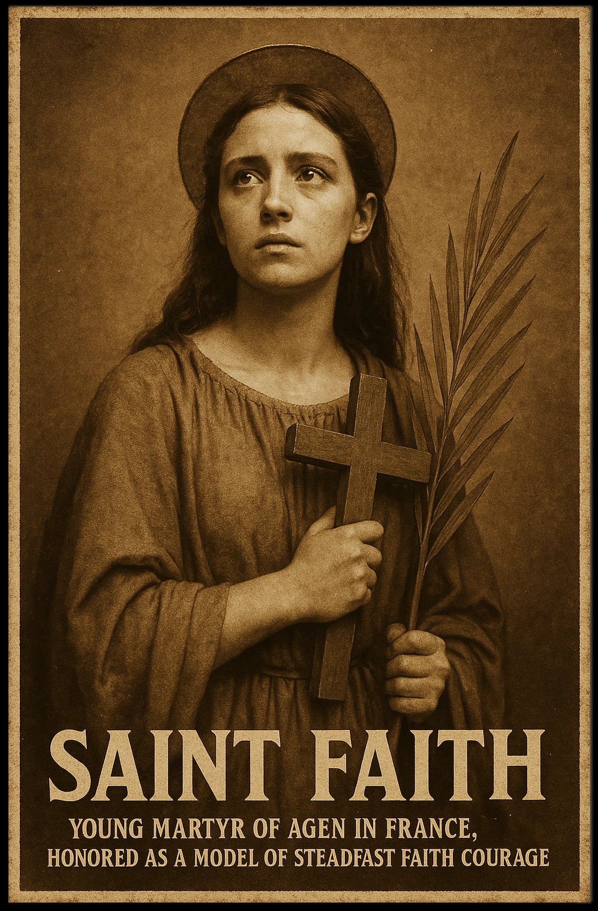 Saint Faith Young Martyr Of Agen Poster
