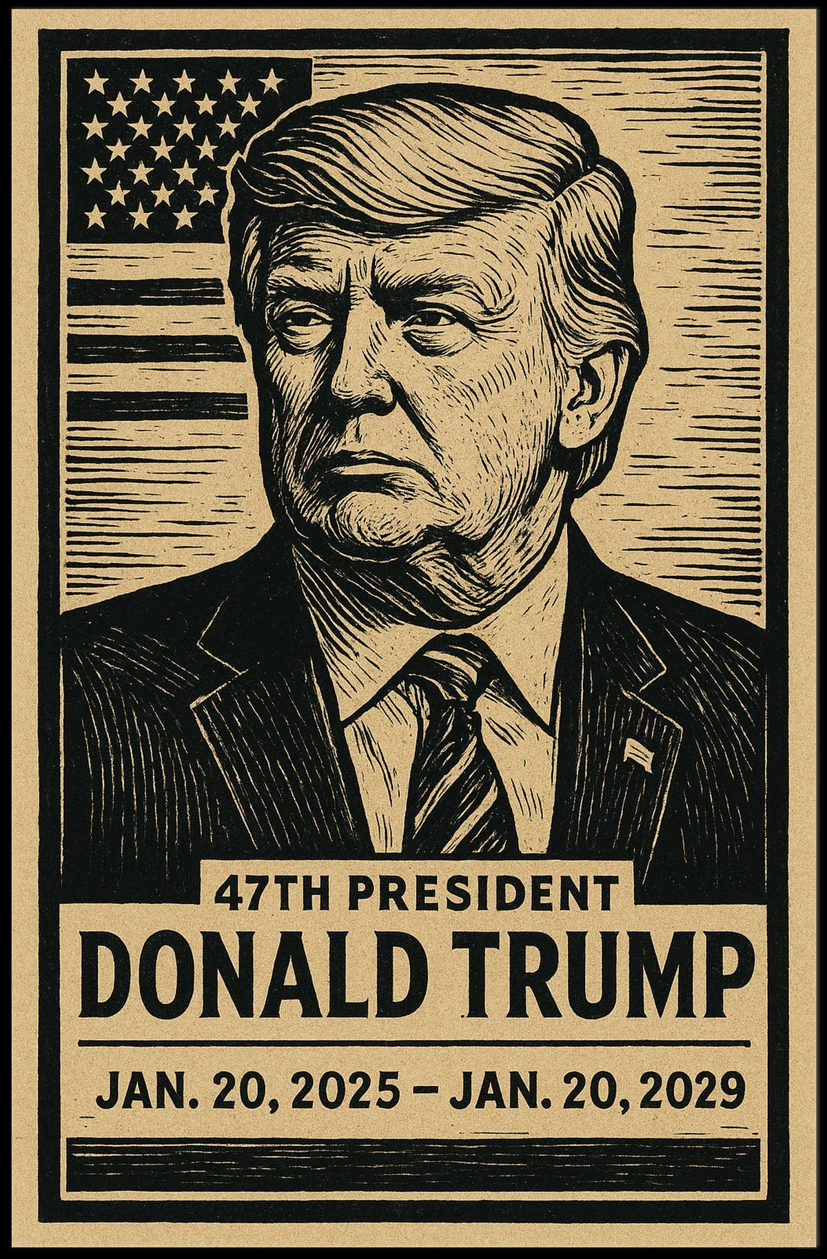 Donald Trump 47th President Scenic Patriotic Heritage Timeless Wall Art Iconic Legacy Gift Poster