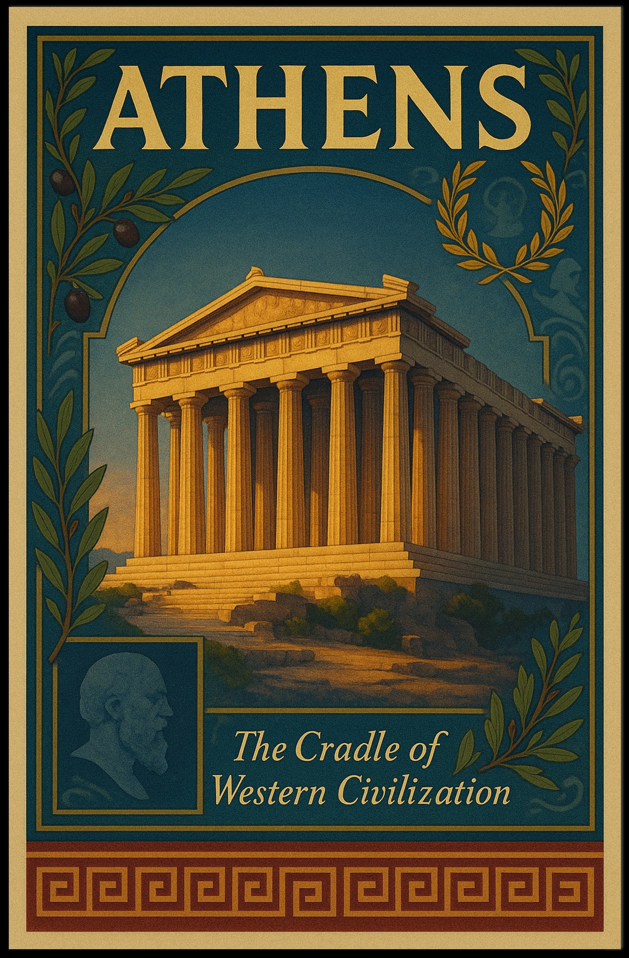 Athens The Cradle of Western Civilization Poster