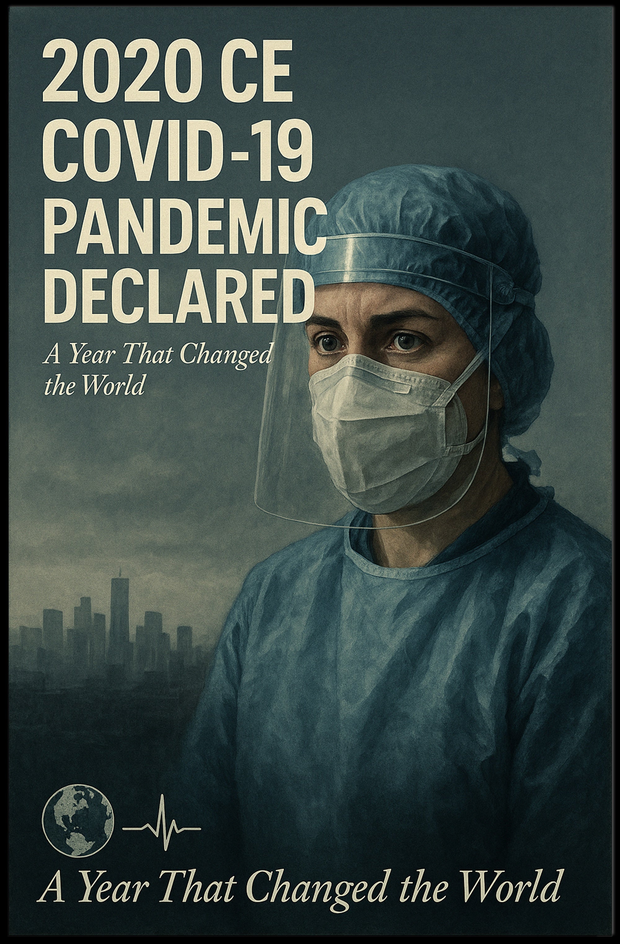 COVID-19 Pandemic Declared Poster Art Print for 2020 CE PosterGoat