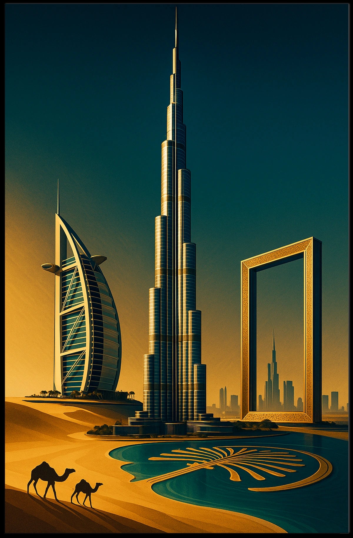 Architectural Wonders Of Dubai Poster