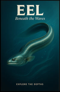 Eel Beneath the Waves Poster PosterGoat