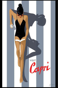 Capri Chic Summer Glamour Travel Poster PosterGoat