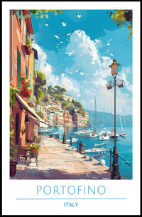 Portofino Seaside Village Travel Poster