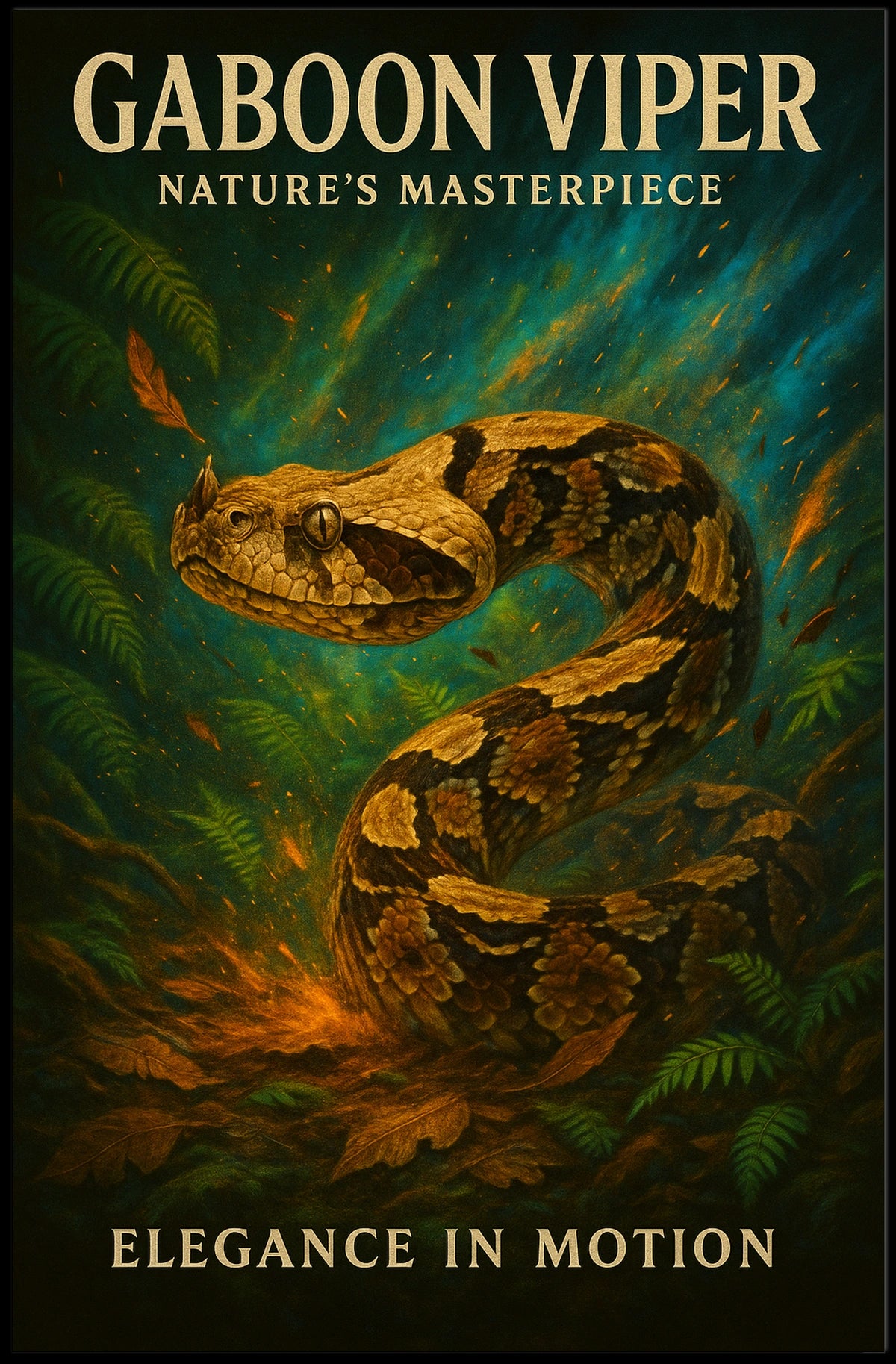 Gaboon Viper Natures Masterpiece Poster