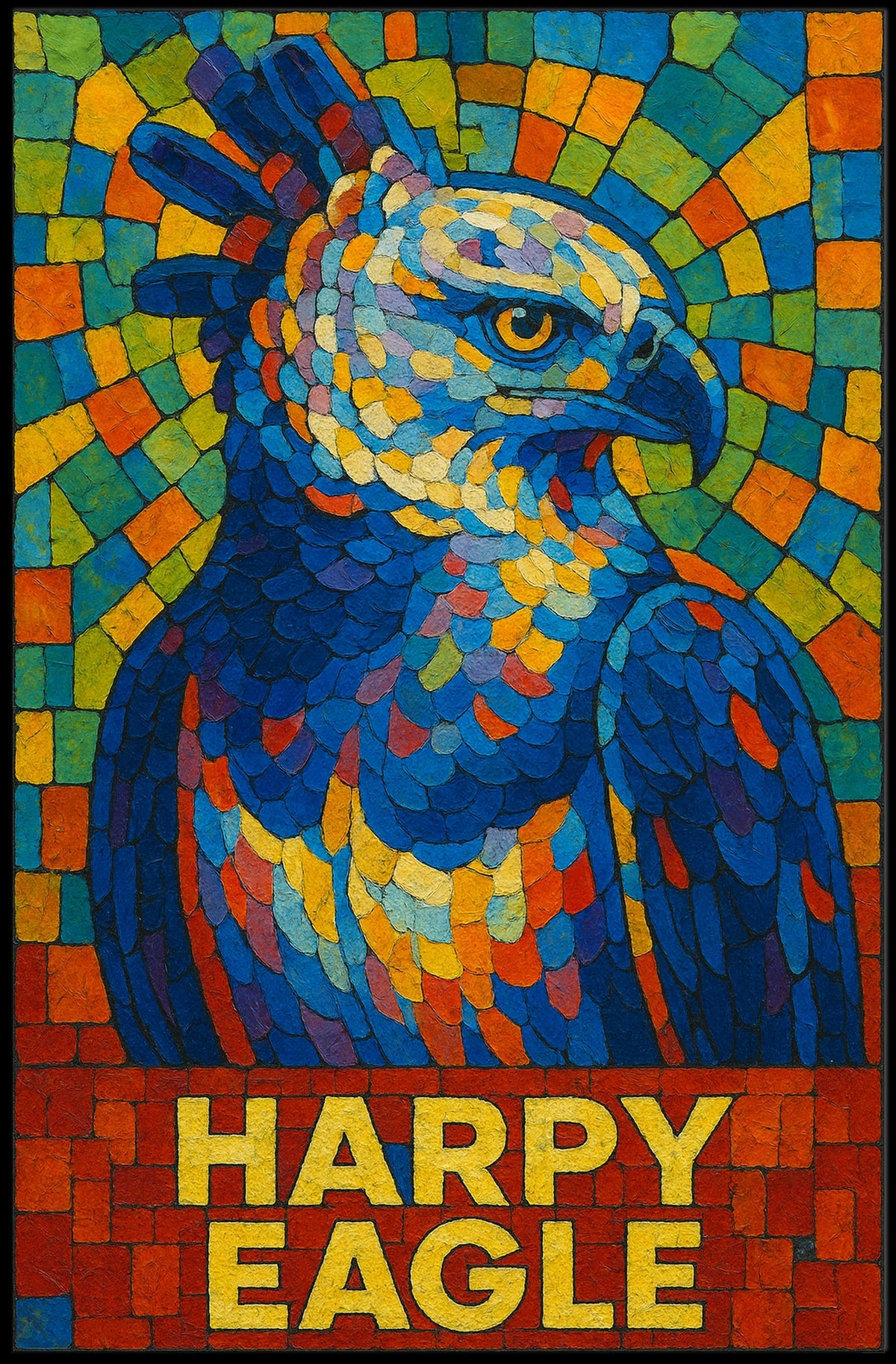 Harpy Eagle Mosaic Poster