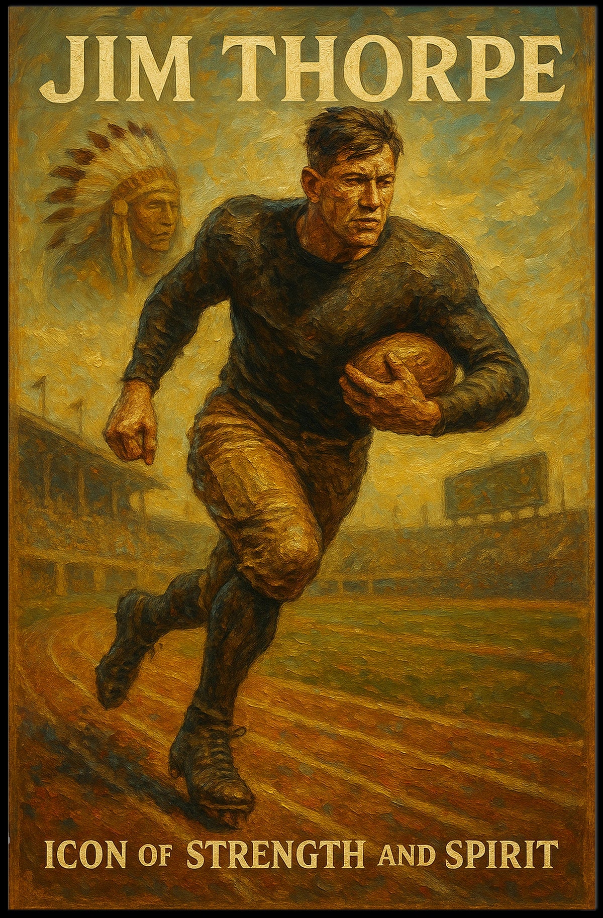 Jim Thorpe Celebrating a Legendary Athlete Poster