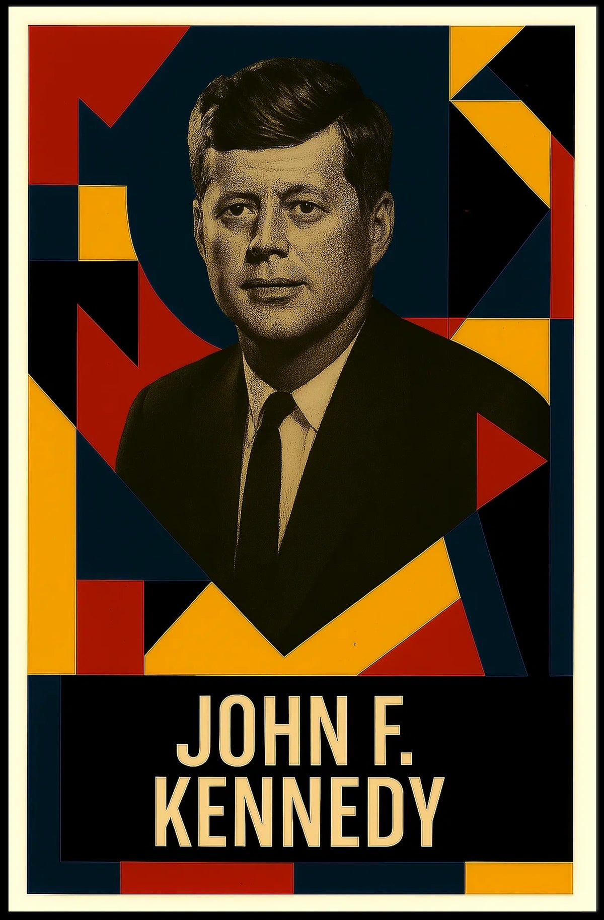 John F. Kennedy 35th President of the United States Abstract Pop Poster