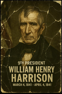 William Henry Harrison 9th President of the United States Damaged Photograph Poster