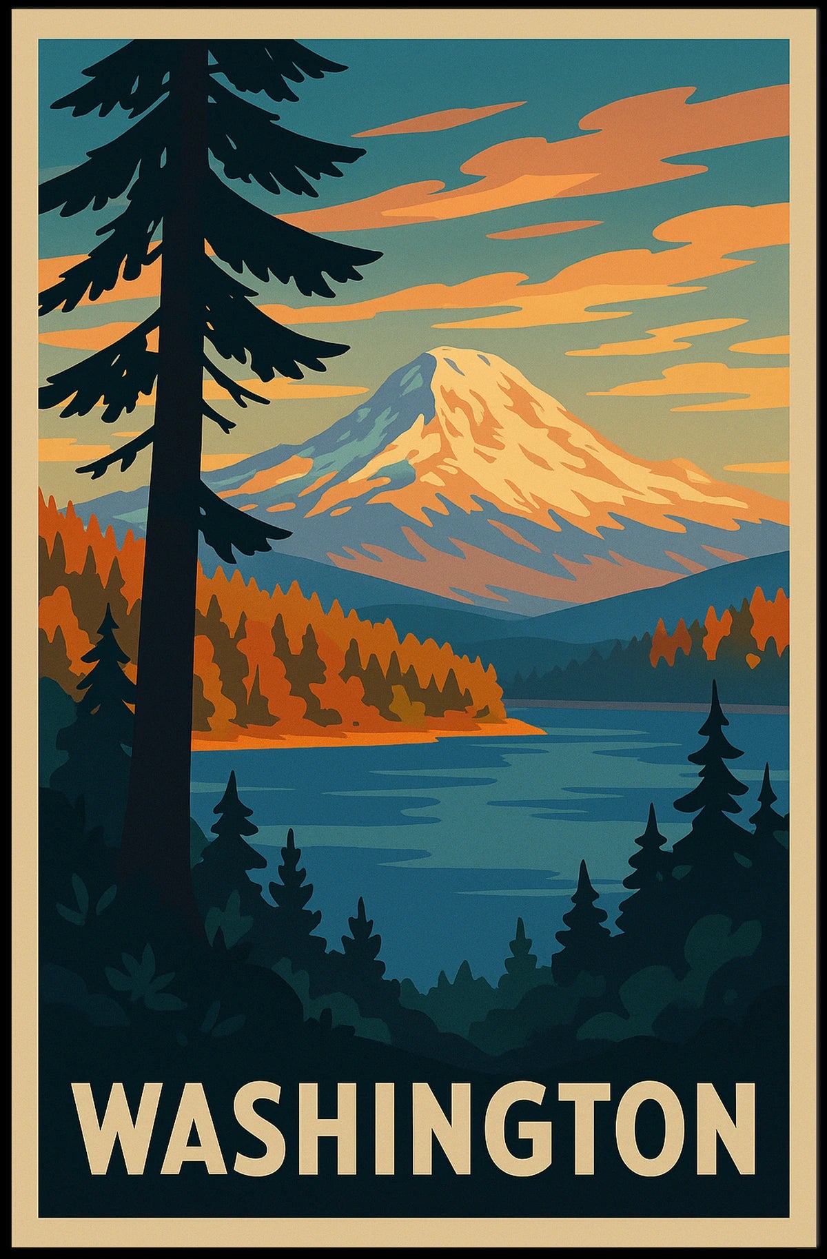 Washington Landscape Poster