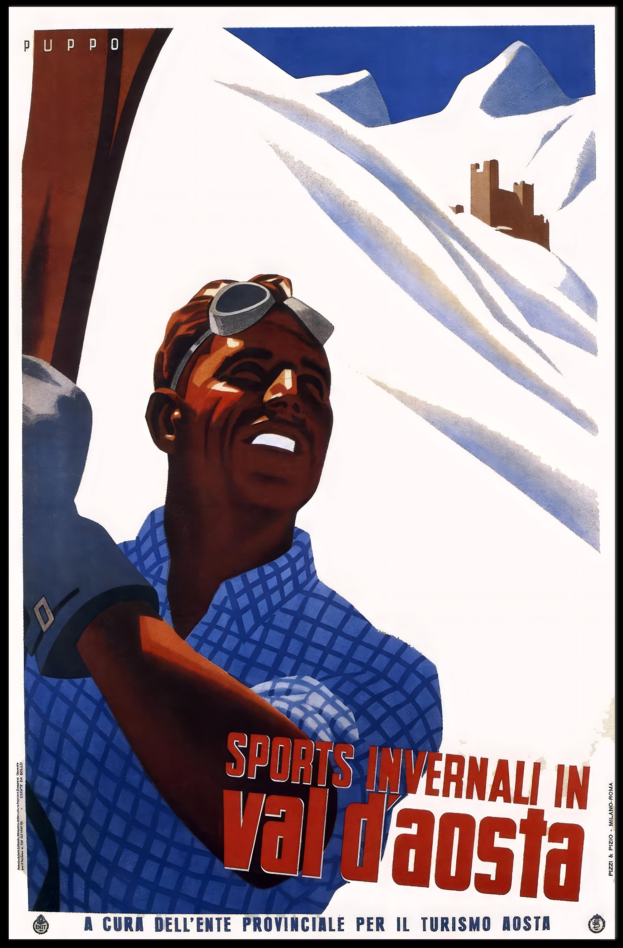 Sports Invernali in Val d'Aosta Poster PosterGoat