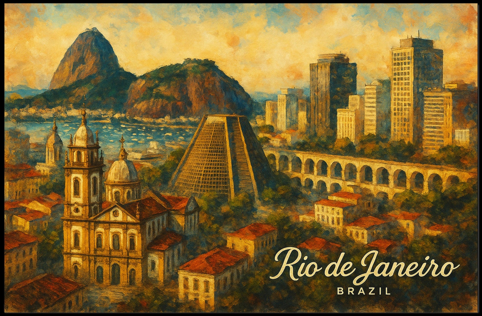 Rio de Janeiro A Vibrant Cityscape Poster