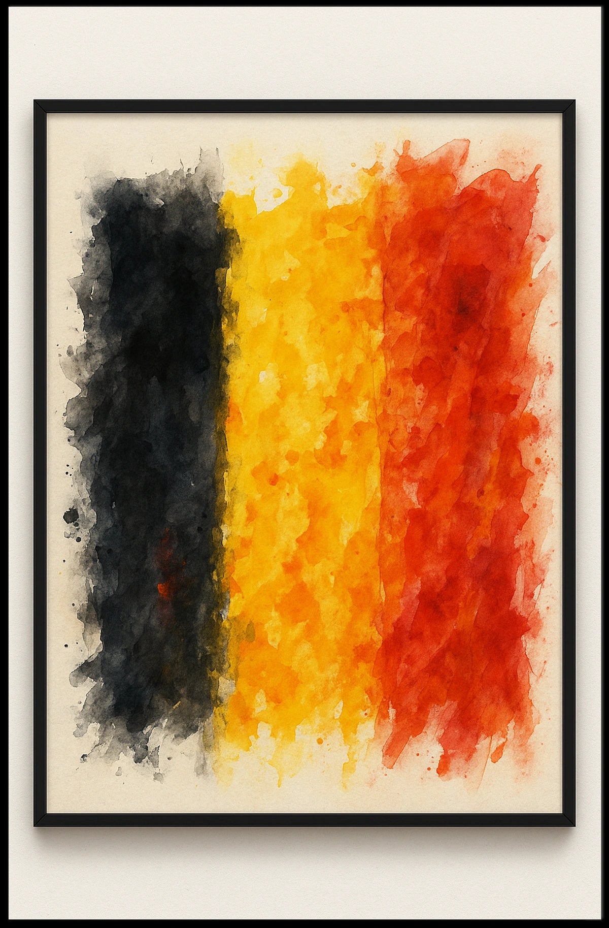 Abstract Belgian Flag Abstract Poster