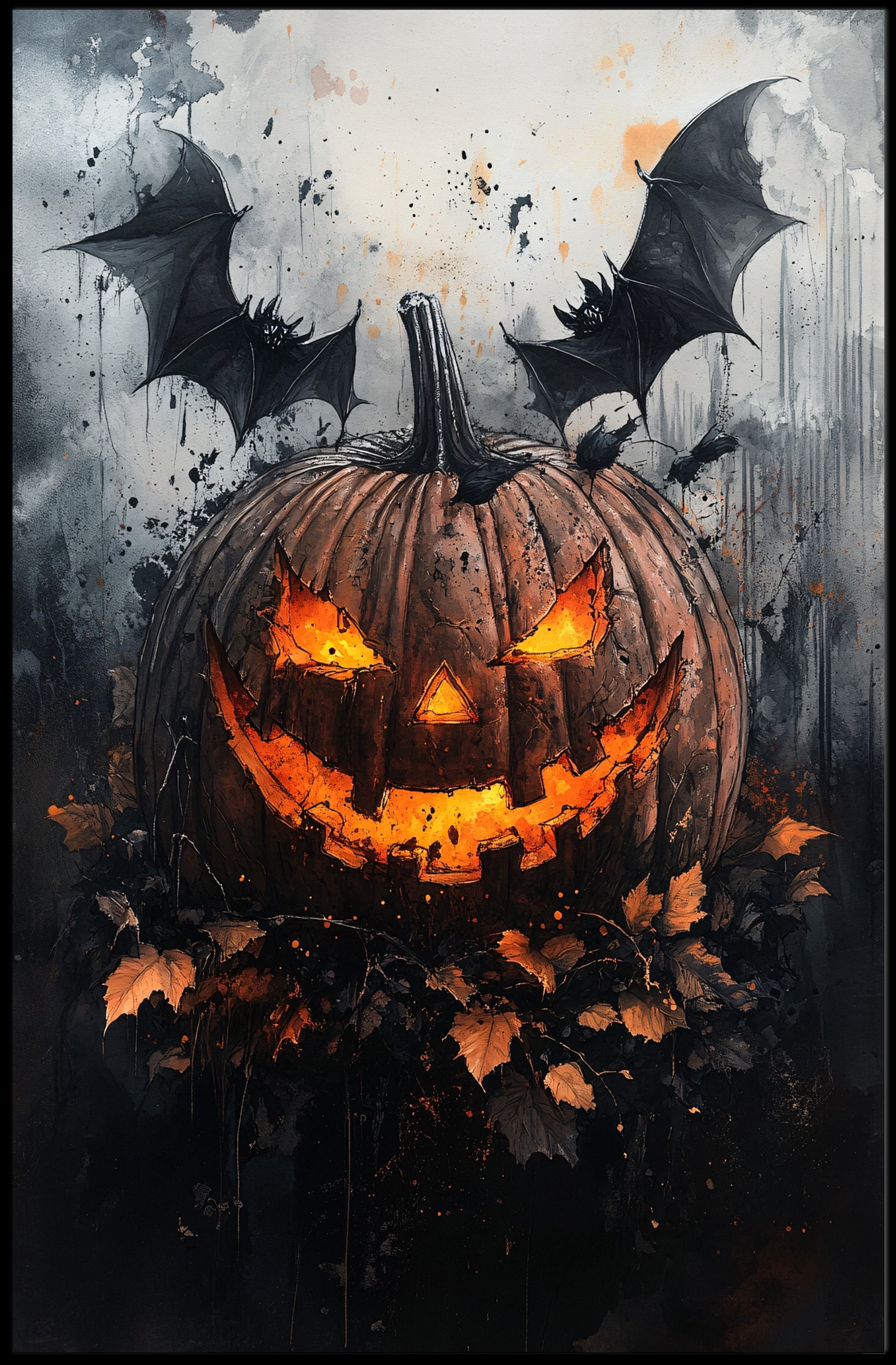Spooky Jack-O-Lantern Poster