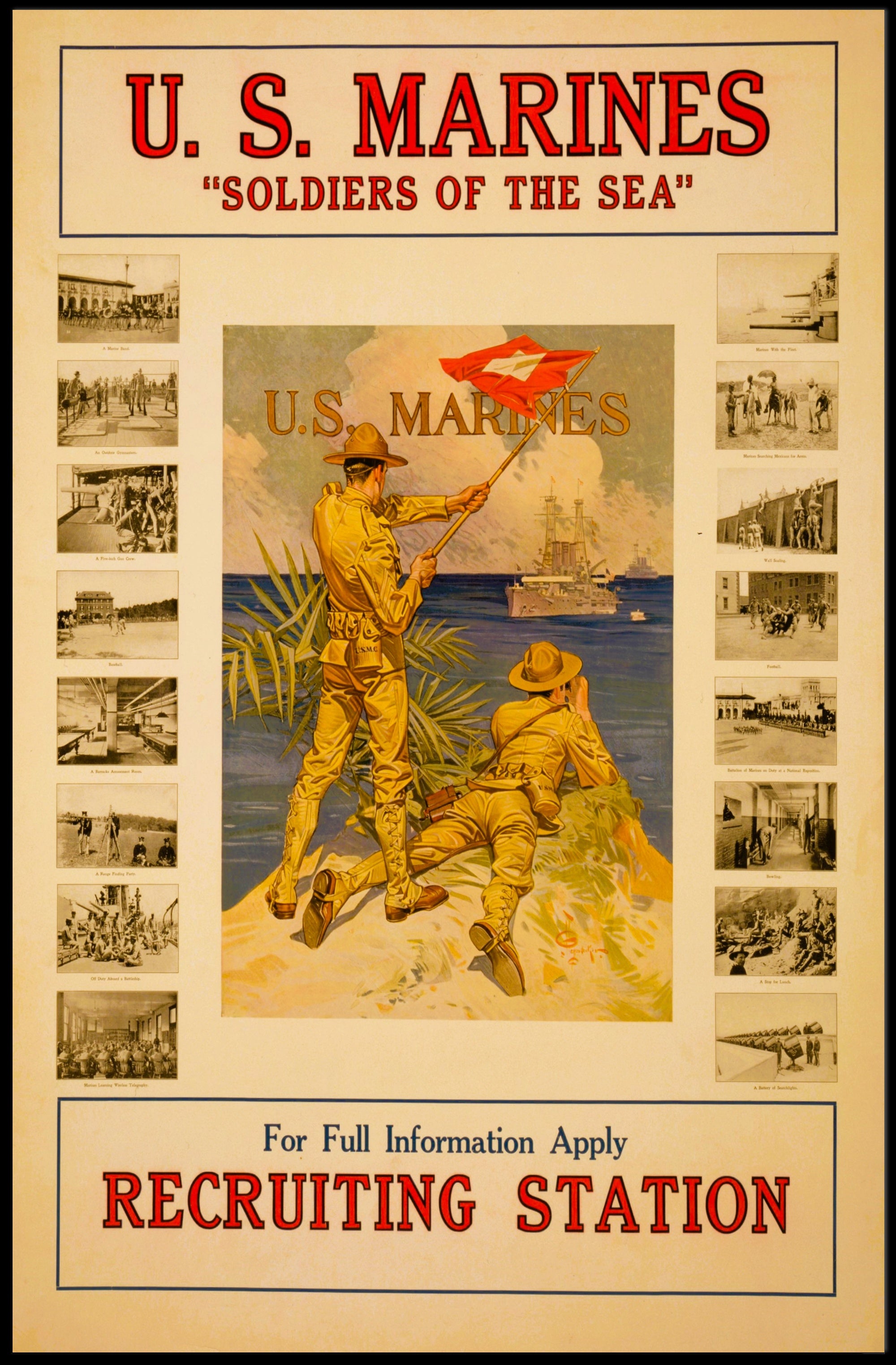 U.S. Marine Corps 'Soldiers of the Sea' Recruitment Poster