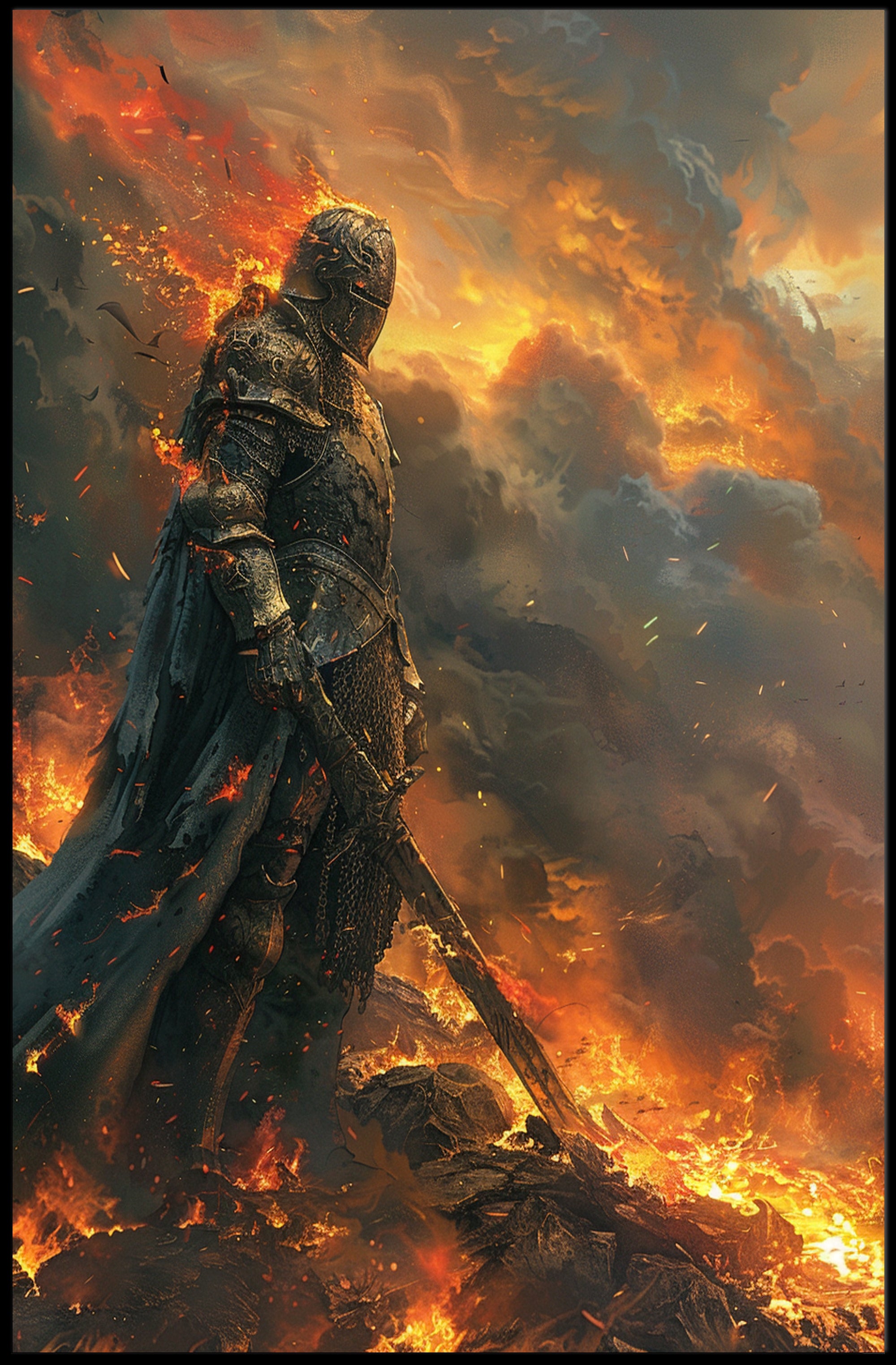 Medieval Knight Epic Battle Fantasy or Mythology Poster PosterGoat