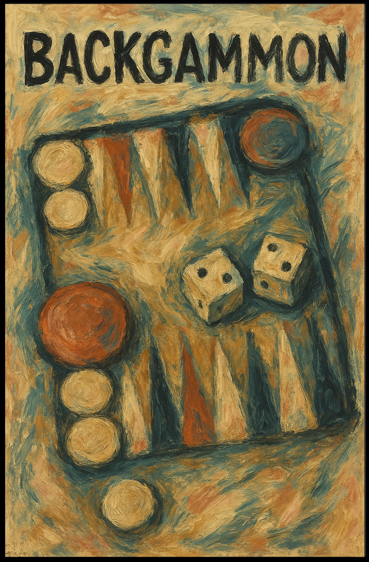 Backgammon Artistry Poster