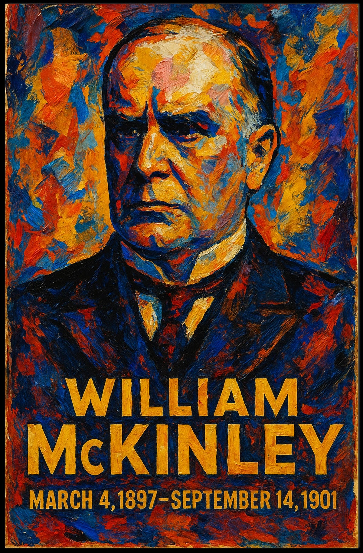 William McKinley 25th President of the United States Glitch Hop Art Poster