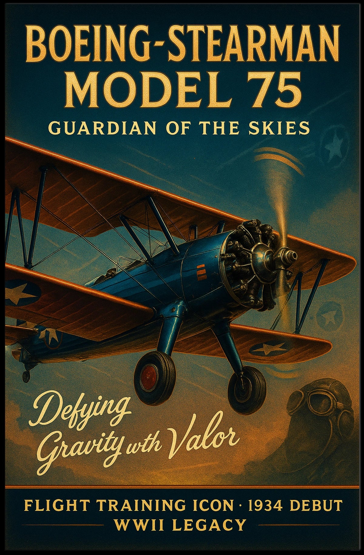 Boeing-Stearman Model 75 Guardian Of Poster