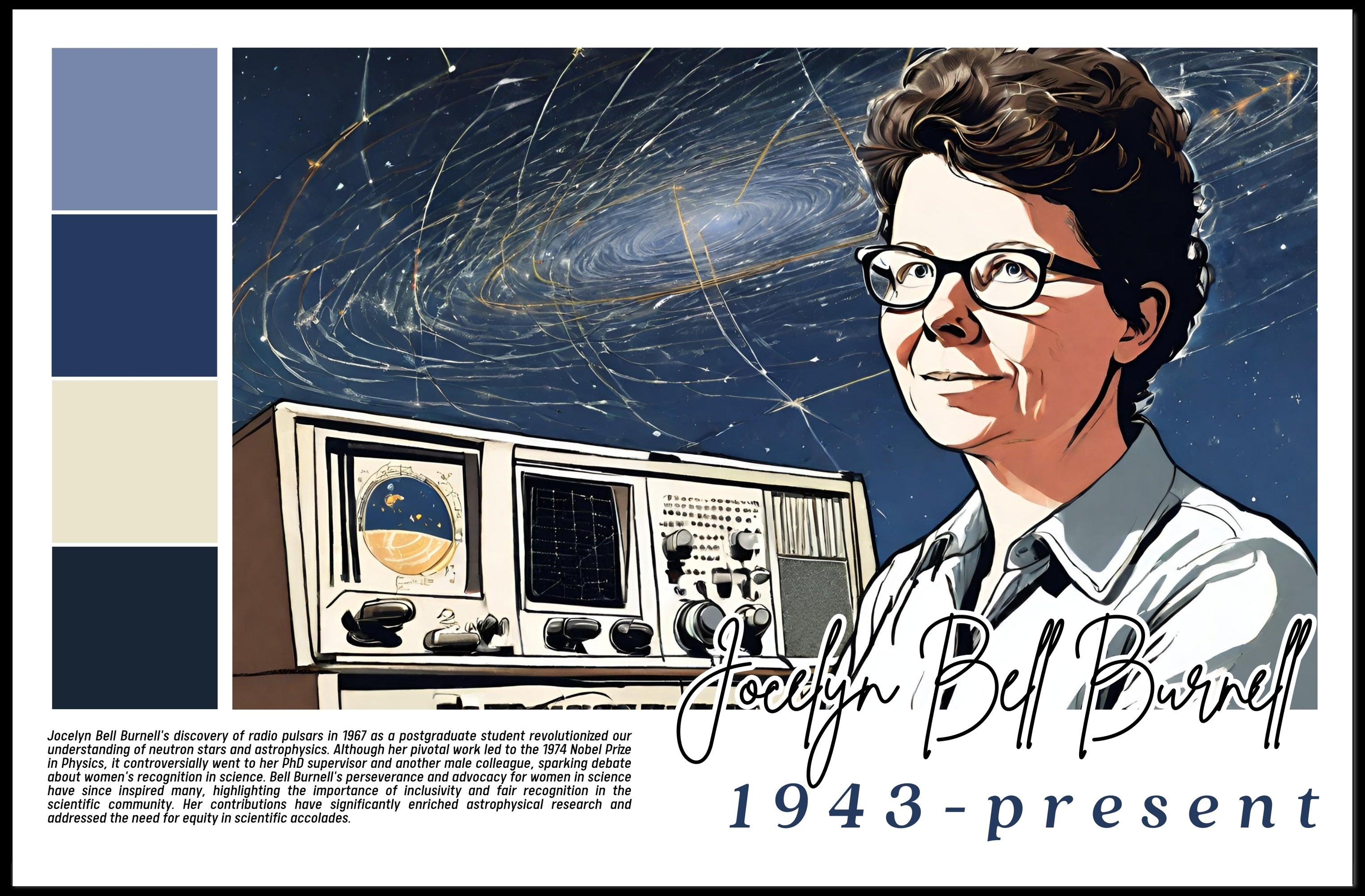 Jocelyn Bell Burnell: A Legacy in Astrophysics Poster
