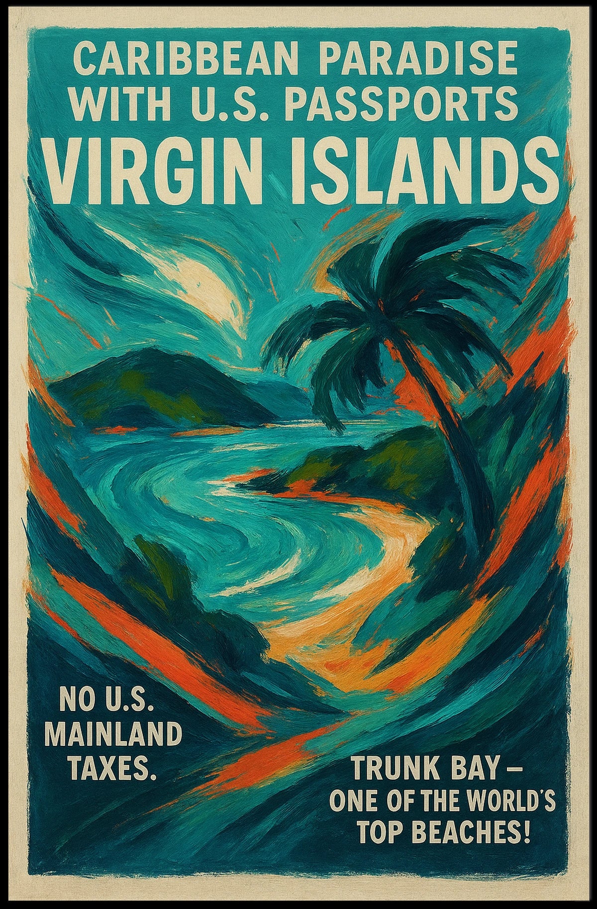 Caribbean Paradise Virgin Islands Poster