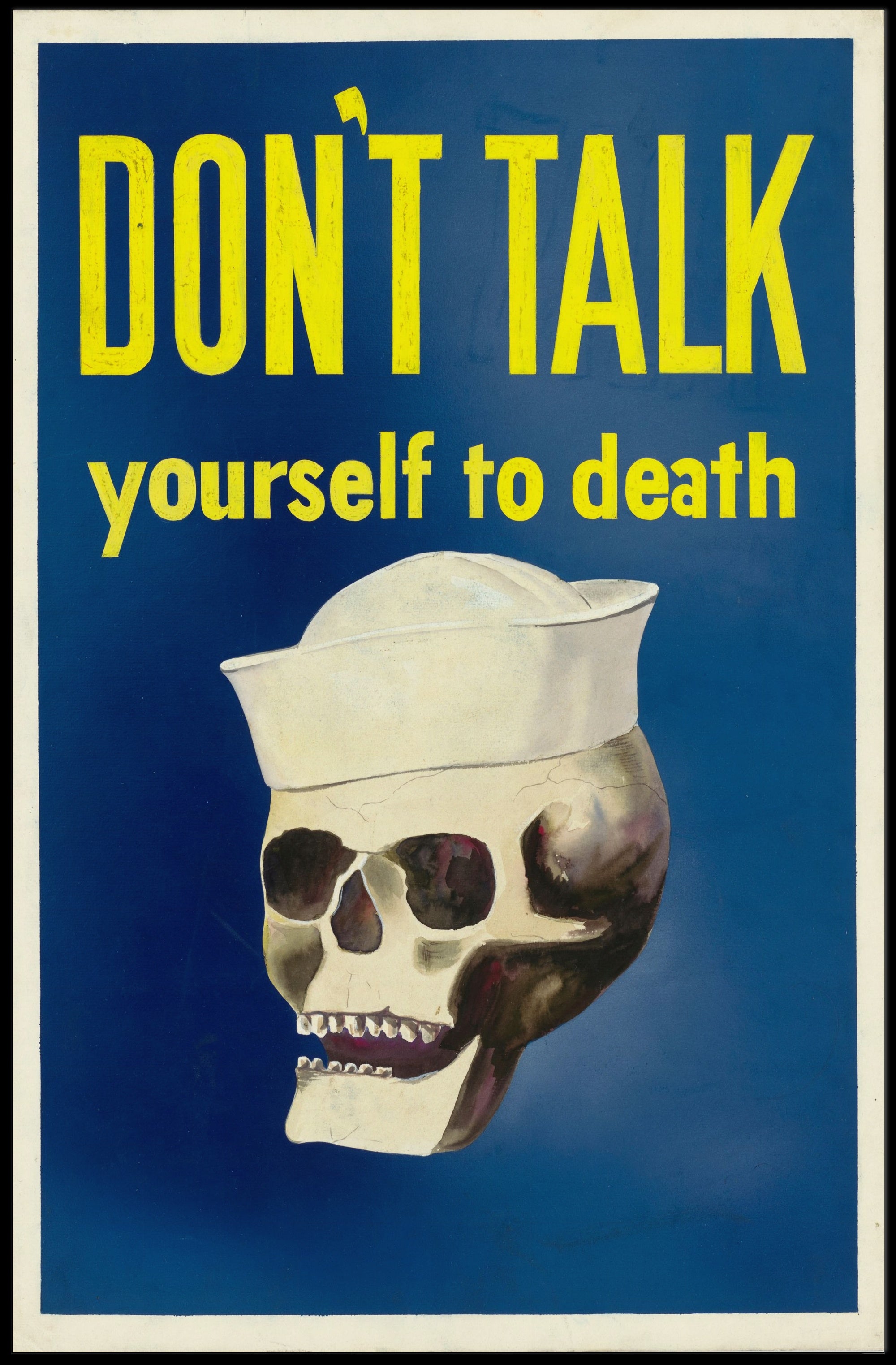 Skull in Sailor's Hat: Bold Political or Propaganda Poster