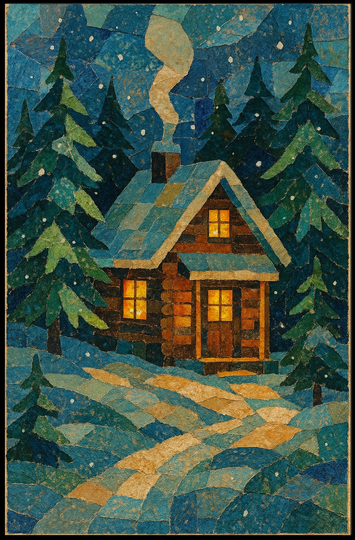 Cozy Winter Cabin Poster