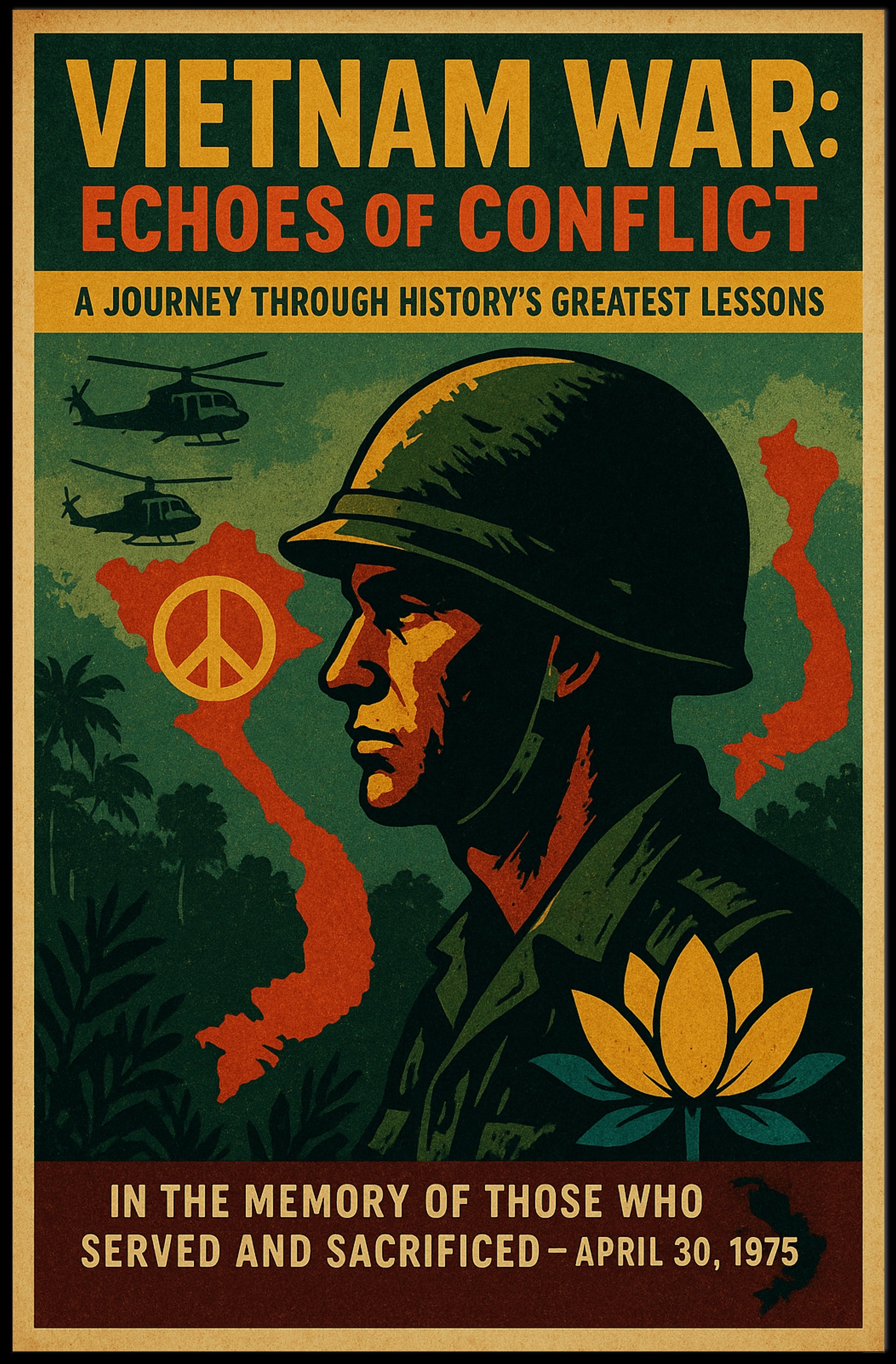 Vietnam War Echoes of Conflict Poster