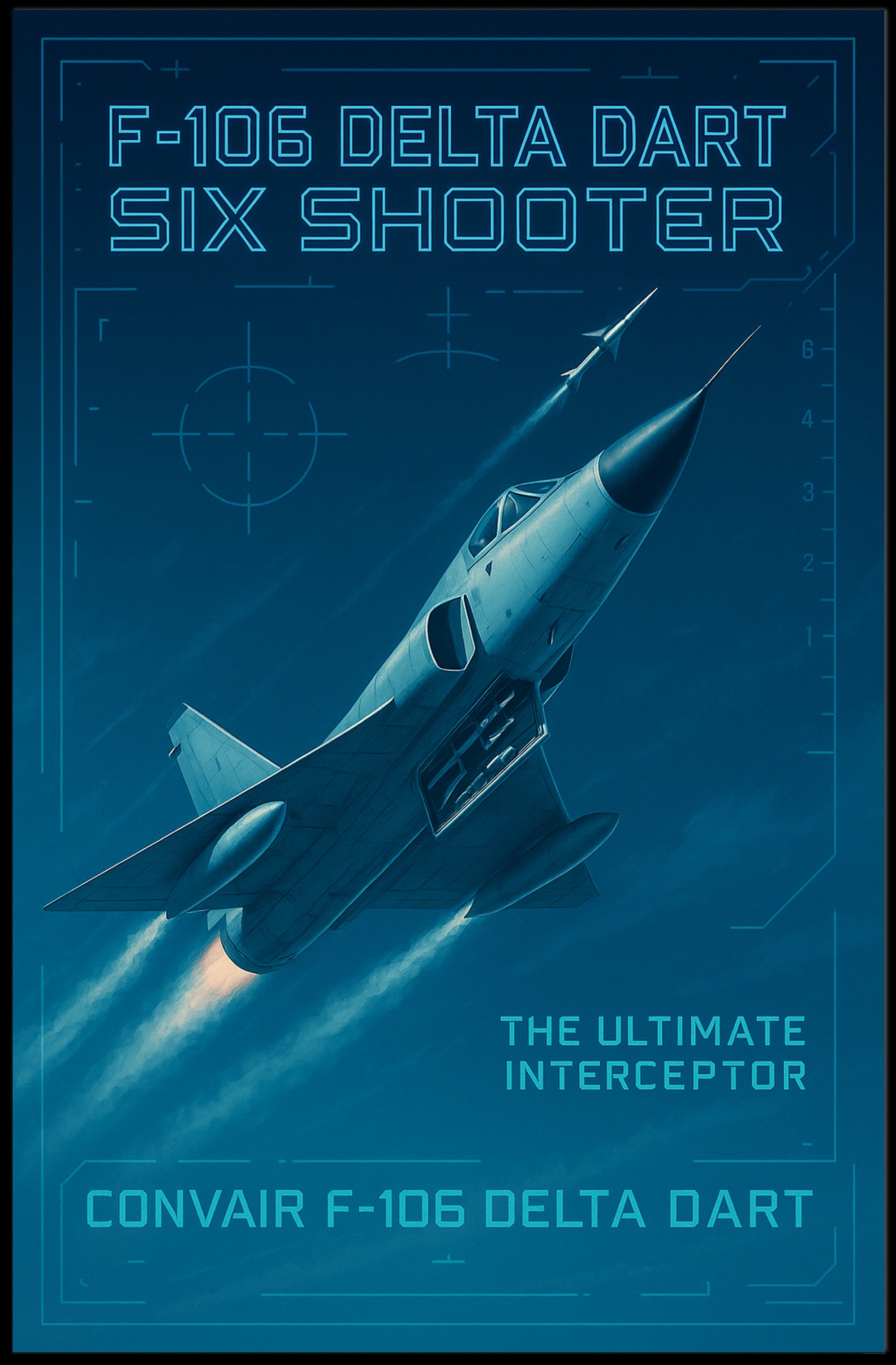 F-106 Delta Dart Six Shooter Poster