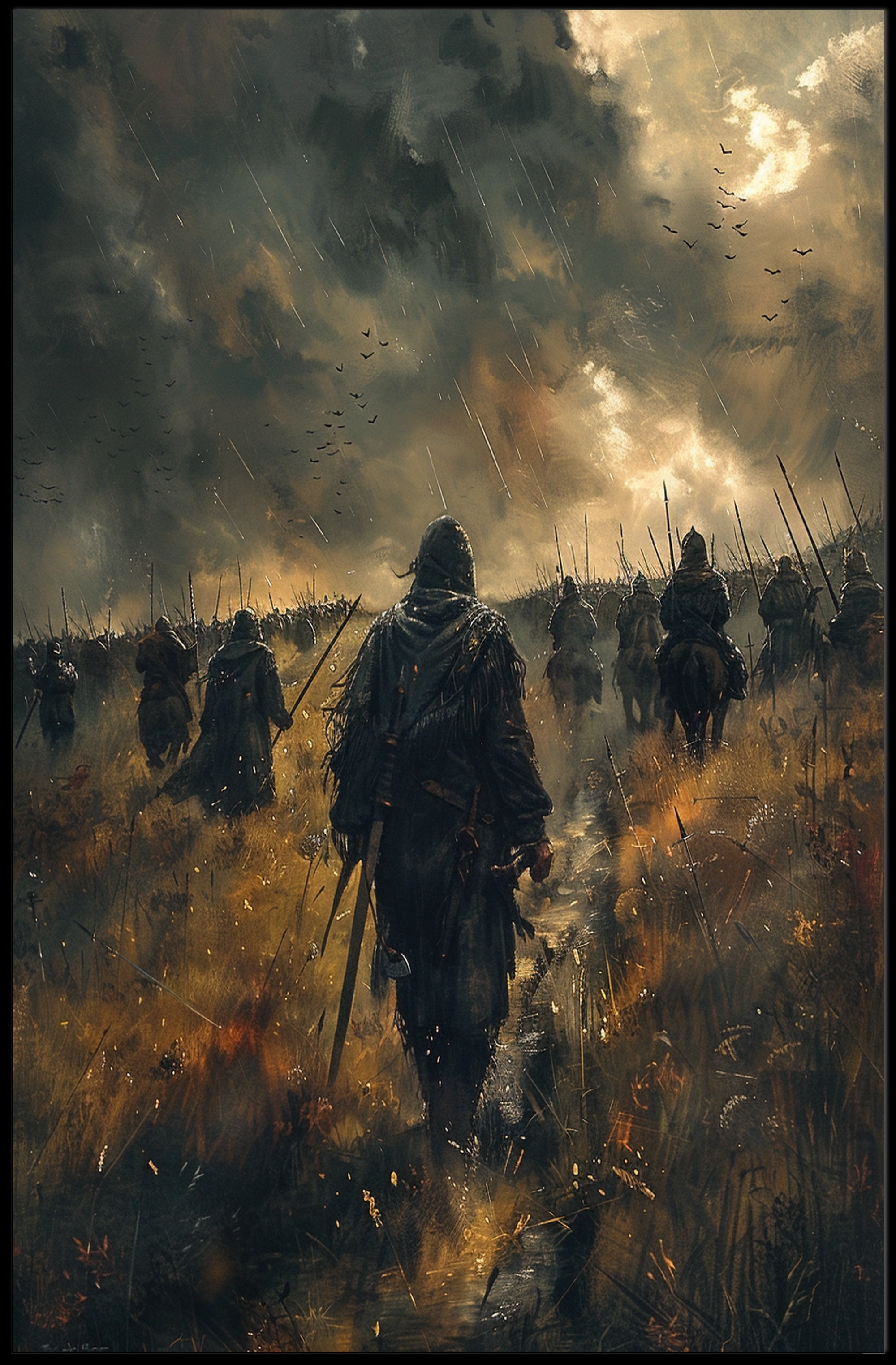 March Through the Storm Art Print Poster for Home Decor PosterGoat