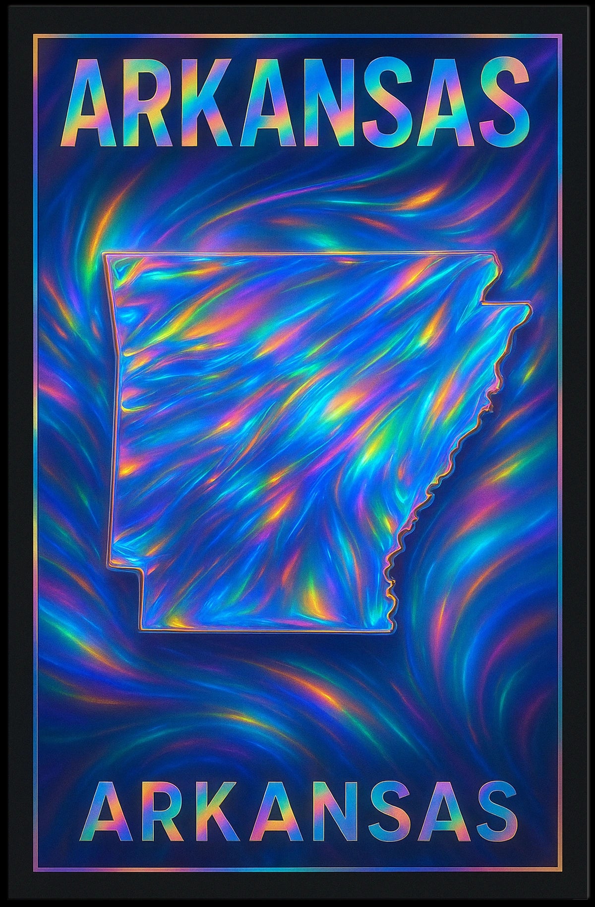 Arkansas In Vibrant Colors Poster