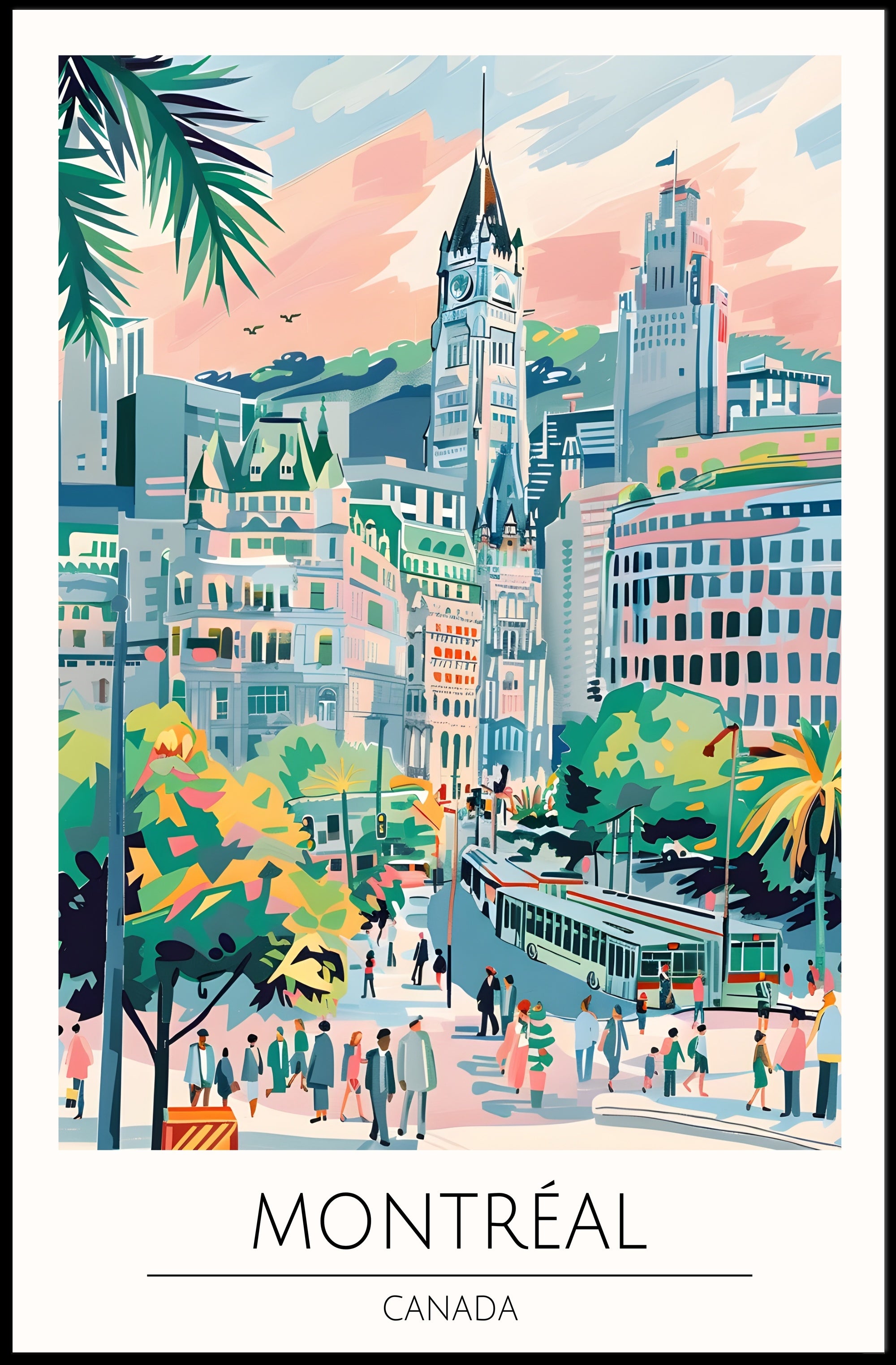 Vibrant Montreal Poster PosterGoat