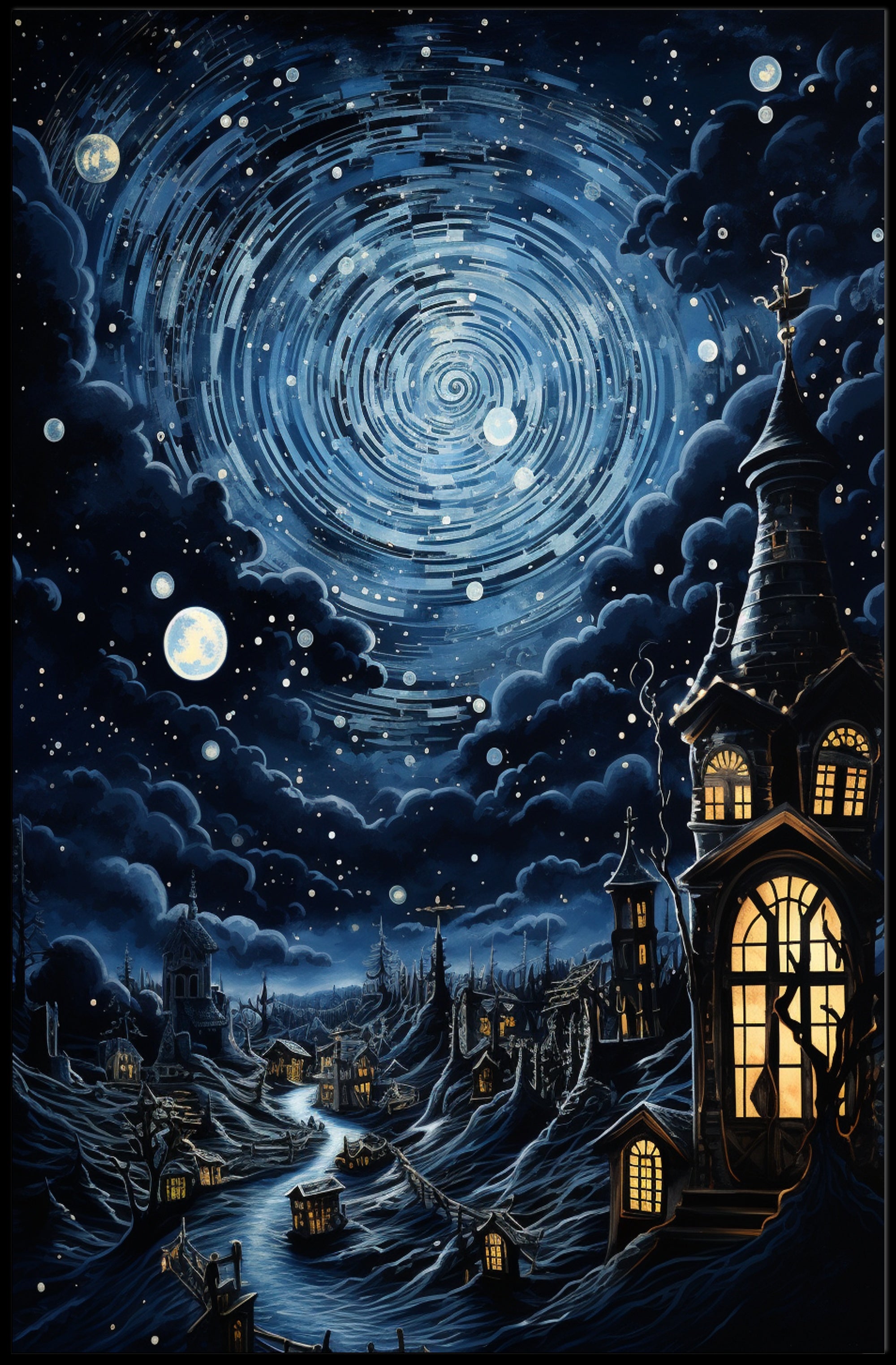 Enchanted Nightscape Poster PosterGoat