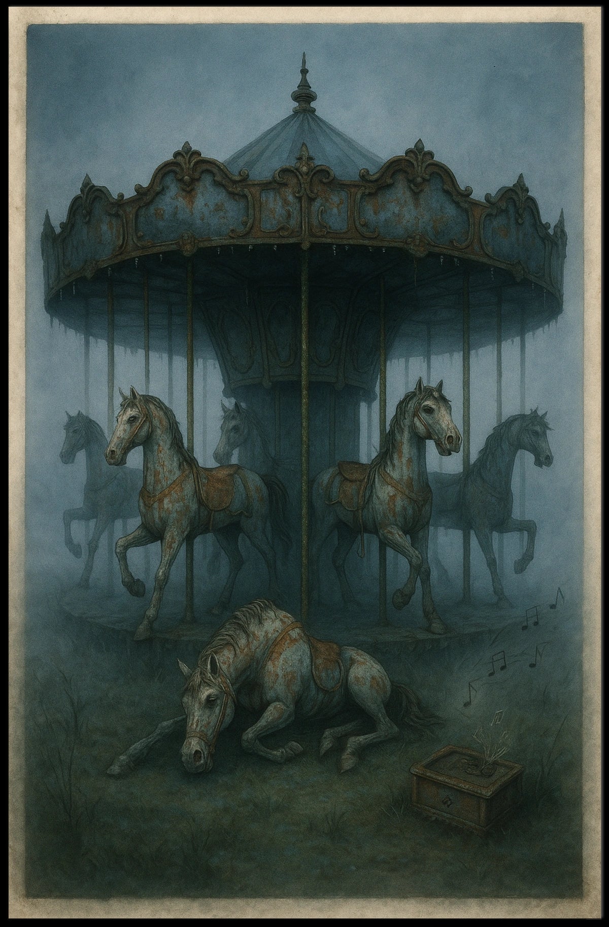 Eerie Carousel Poster