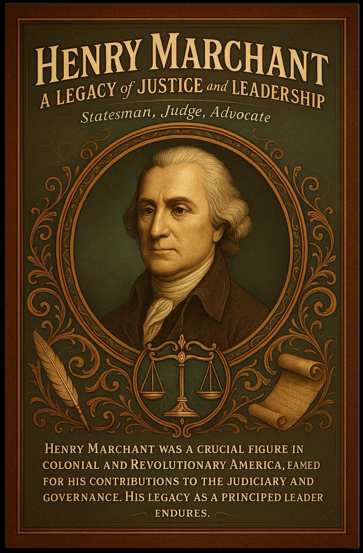 Henry Marchant A Legacy of Justice and Leadership Poster