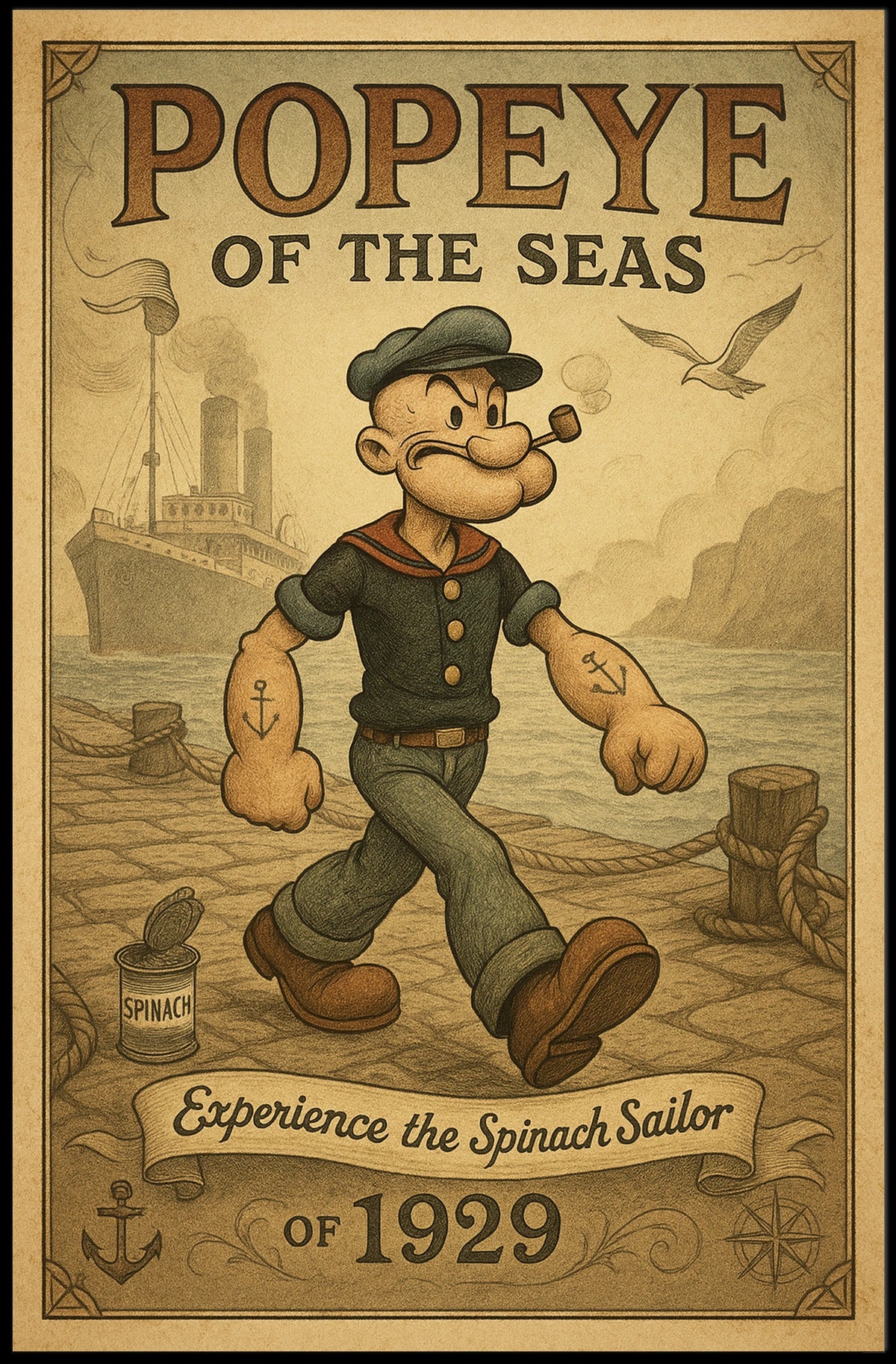 Popeye 1929 Art Poster POP-206