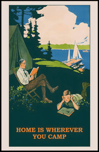 Vintage Serenity in Nature Outdoor Camping Travel Poster