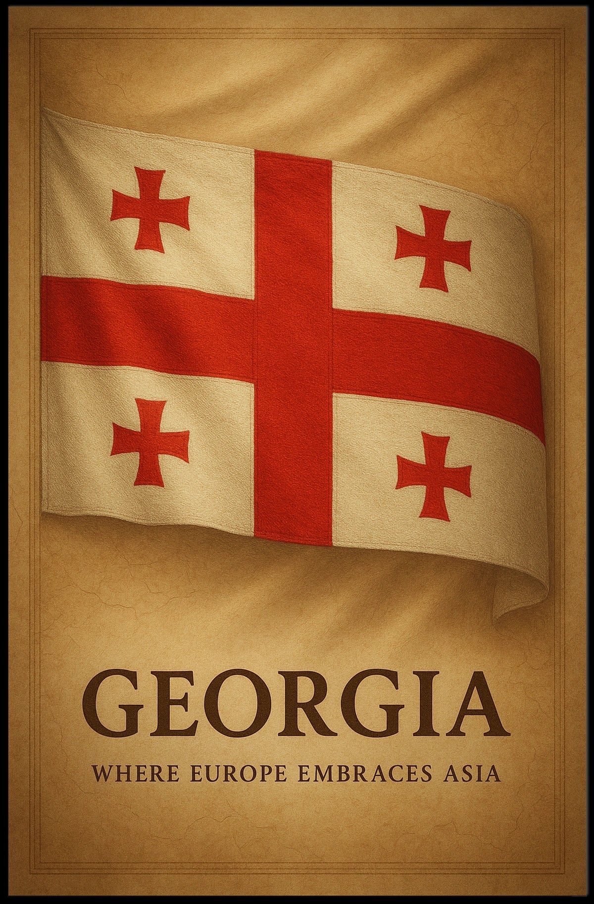 Georgia Where Europe Embraces Asia Poster