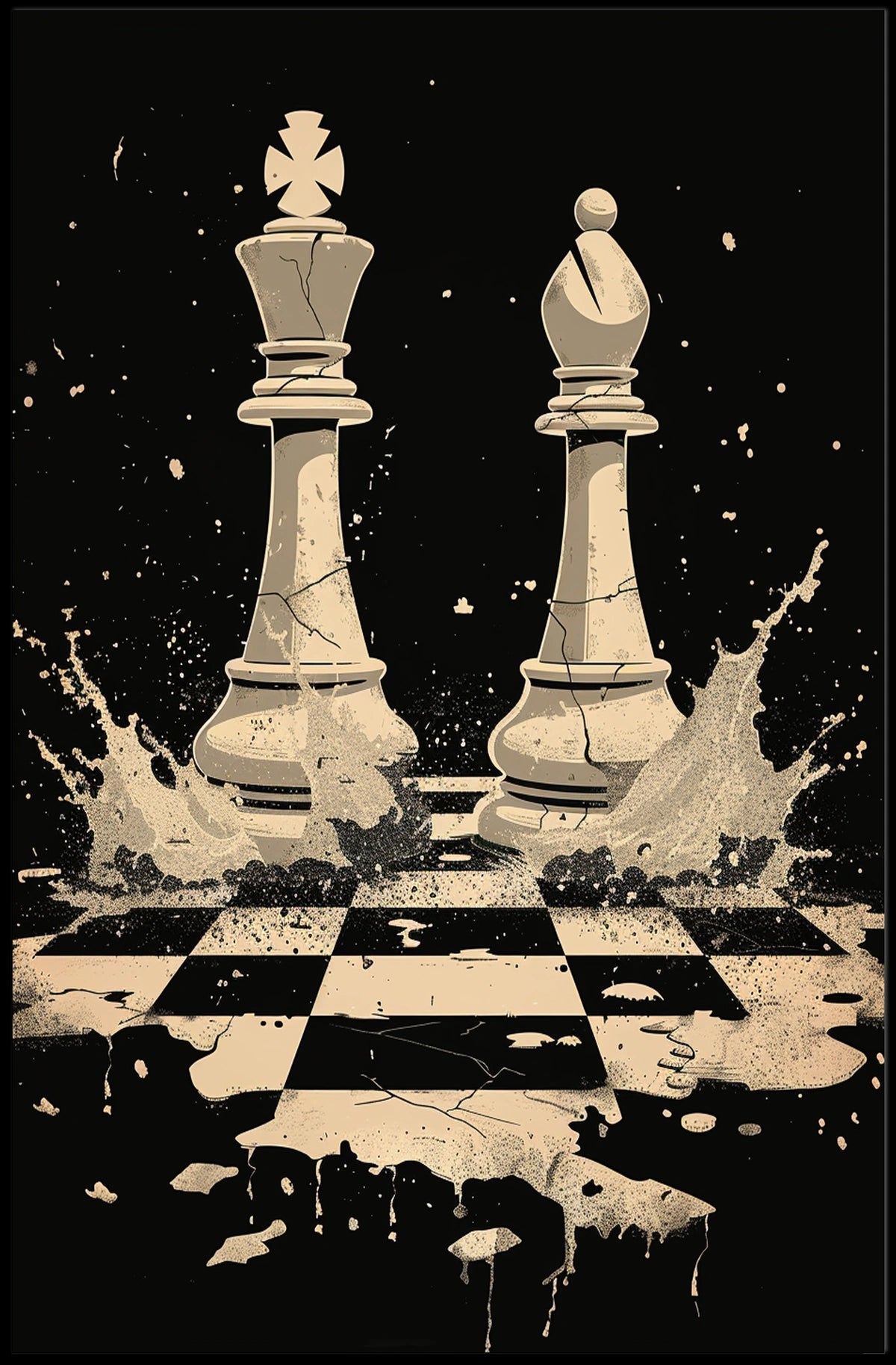 Chess Battle In Motion Poster