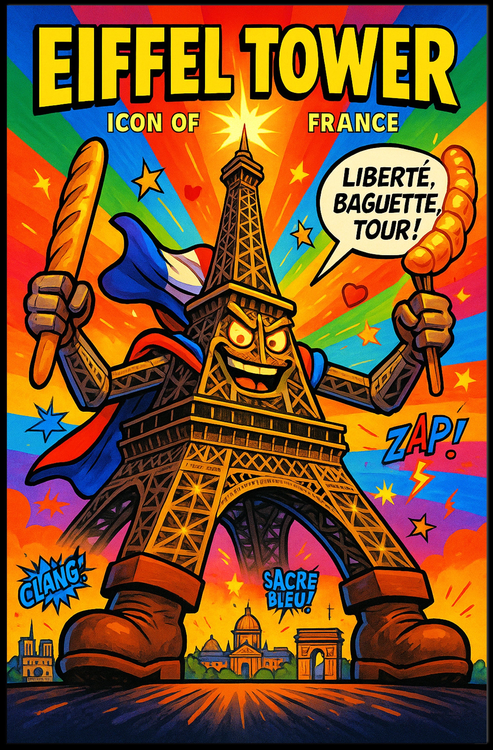 Eiffel Tower Icon of France Poster PosterGoat