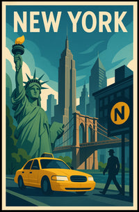 New York City Poster For City Lovers Discover Skyline Decor