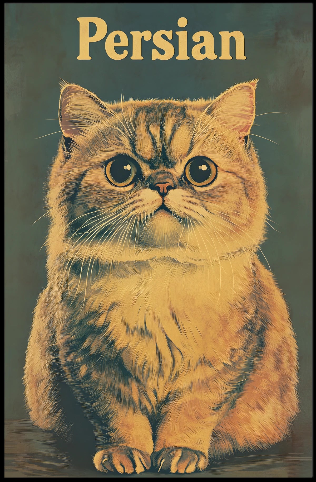 Persian Cat Portrait In Photography Realism Poster