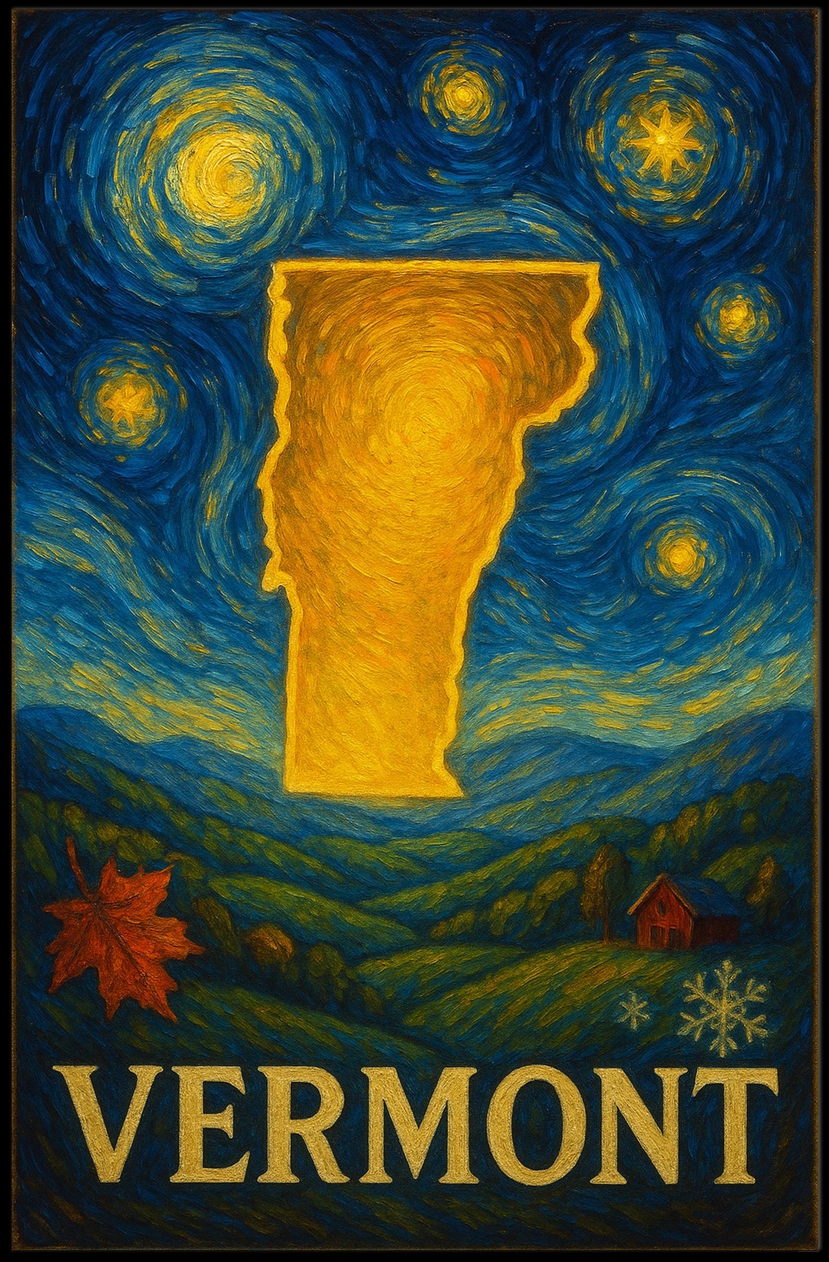 Vermont A Starry Tribute Poster