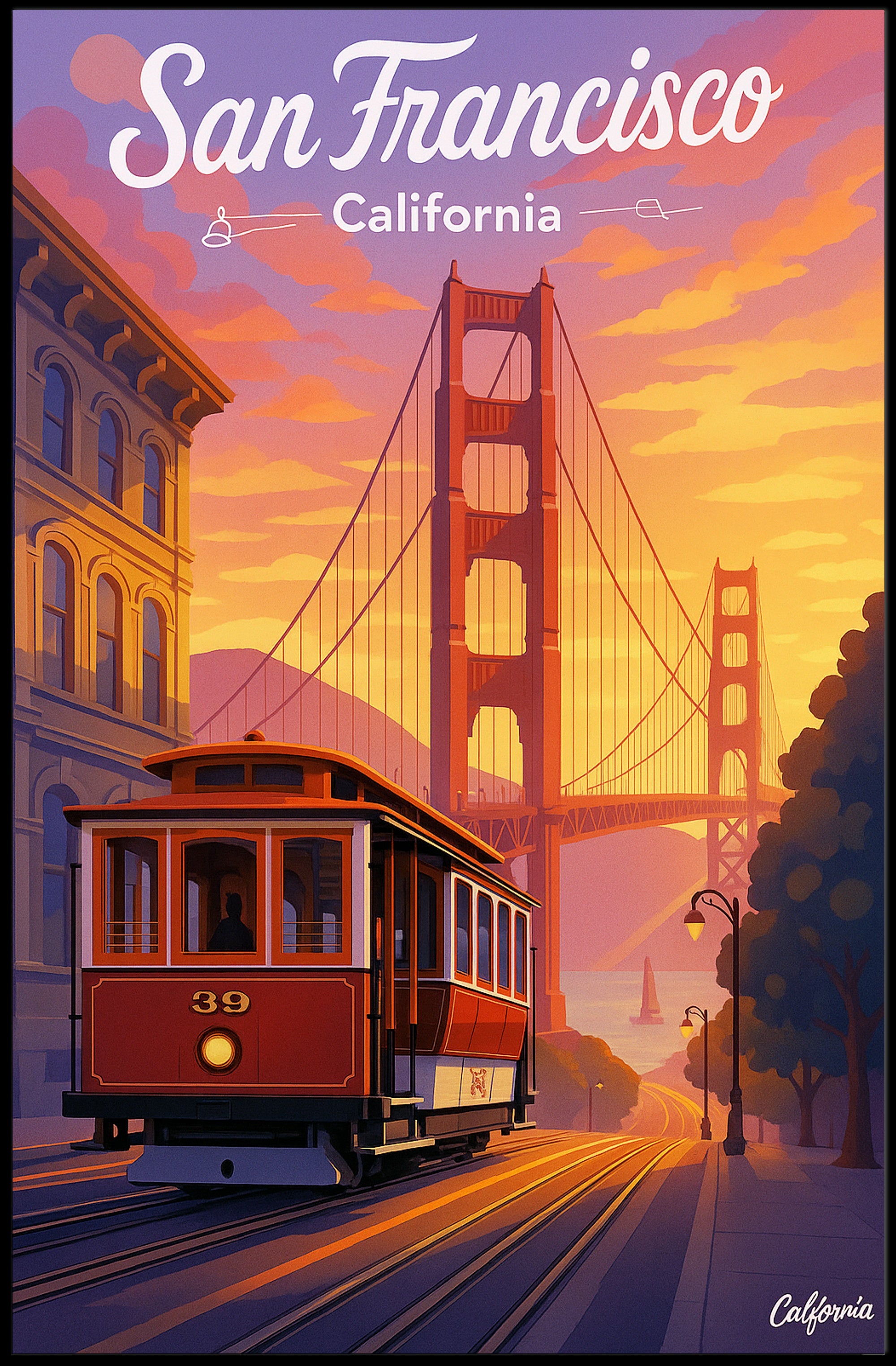 San Francisco California Dream Poster PosterGoat