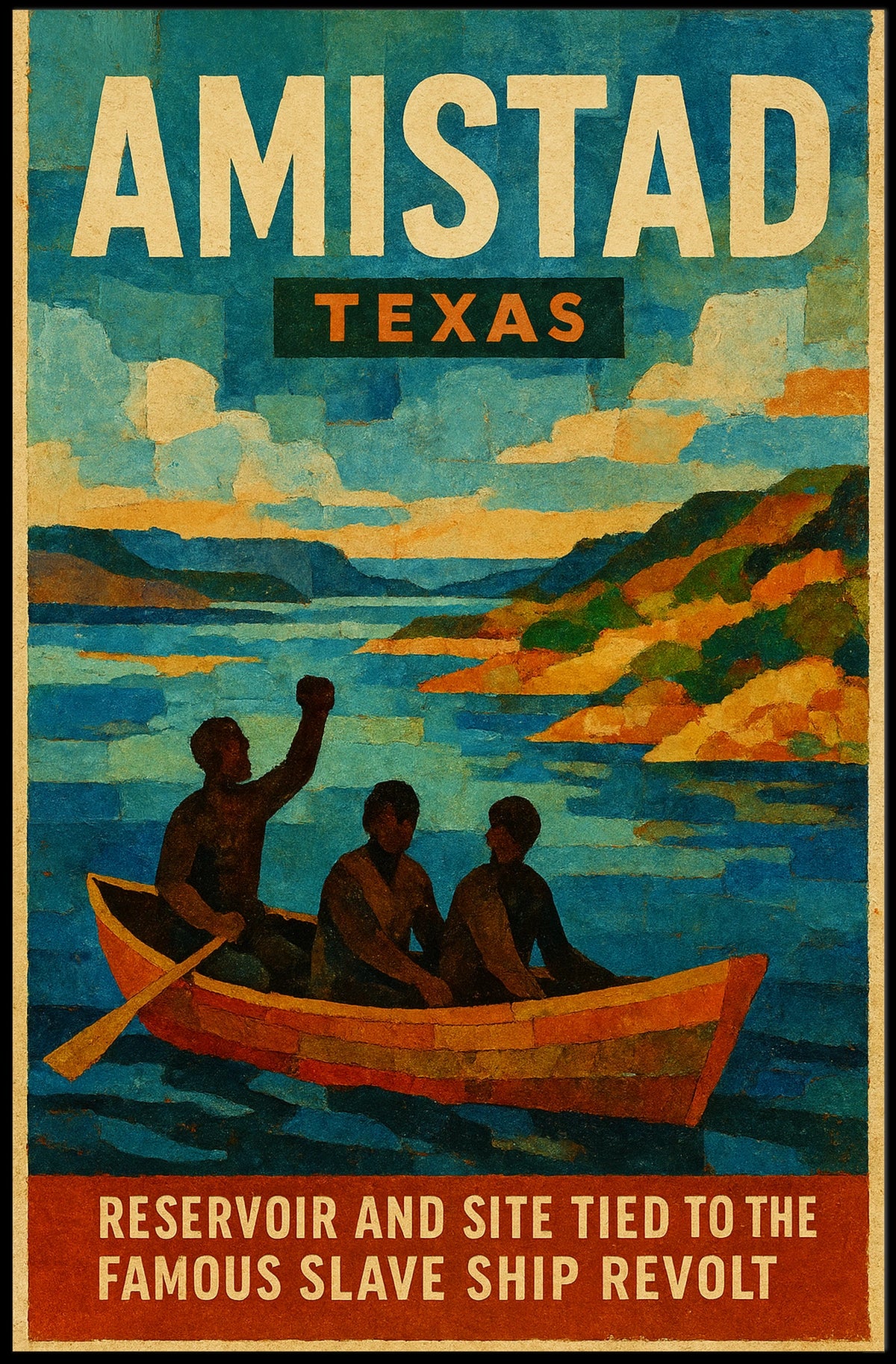 Amistad Reservoir And Historic Revolt Poster