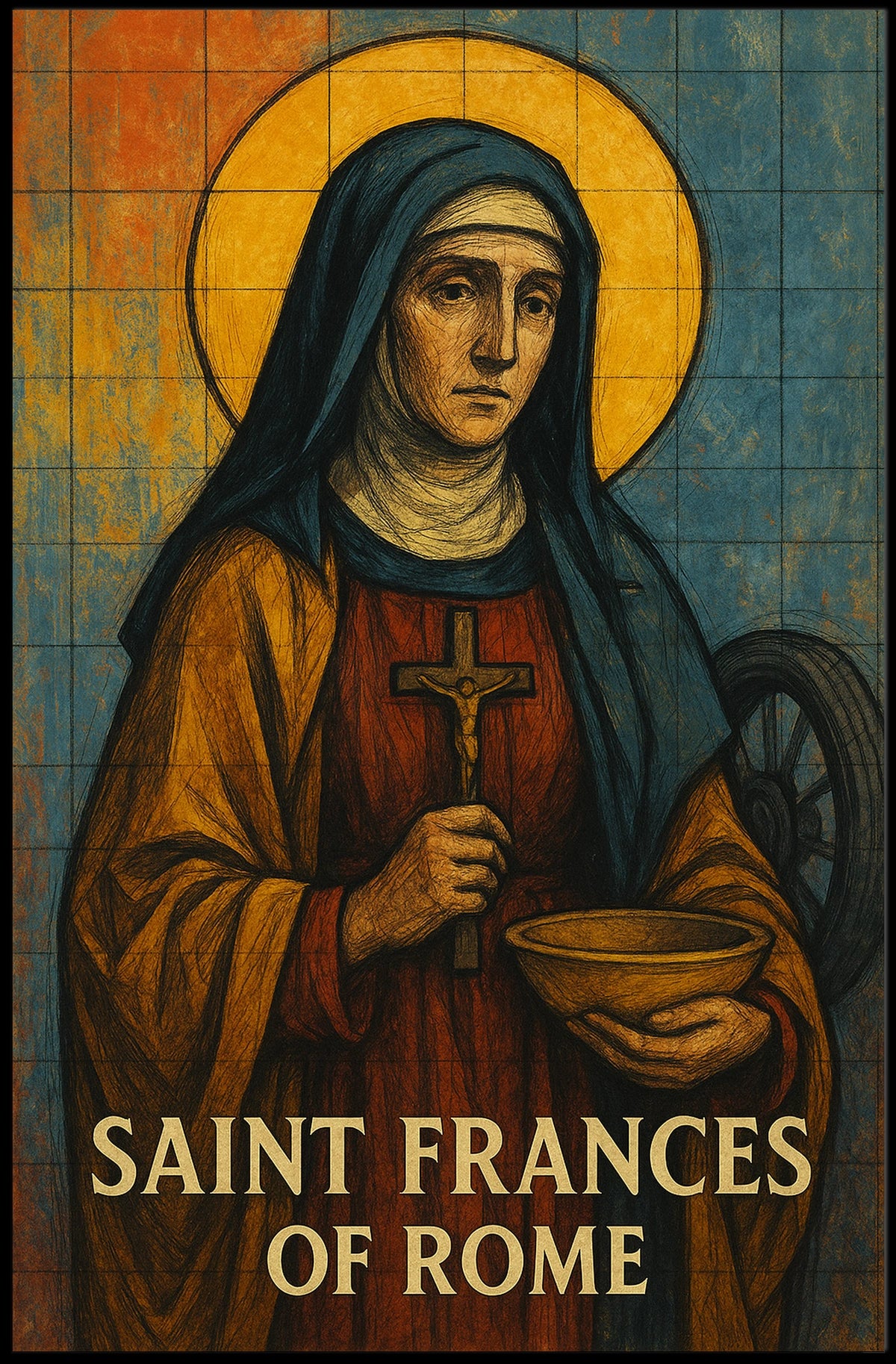 Saint Frances Of Rome Poster